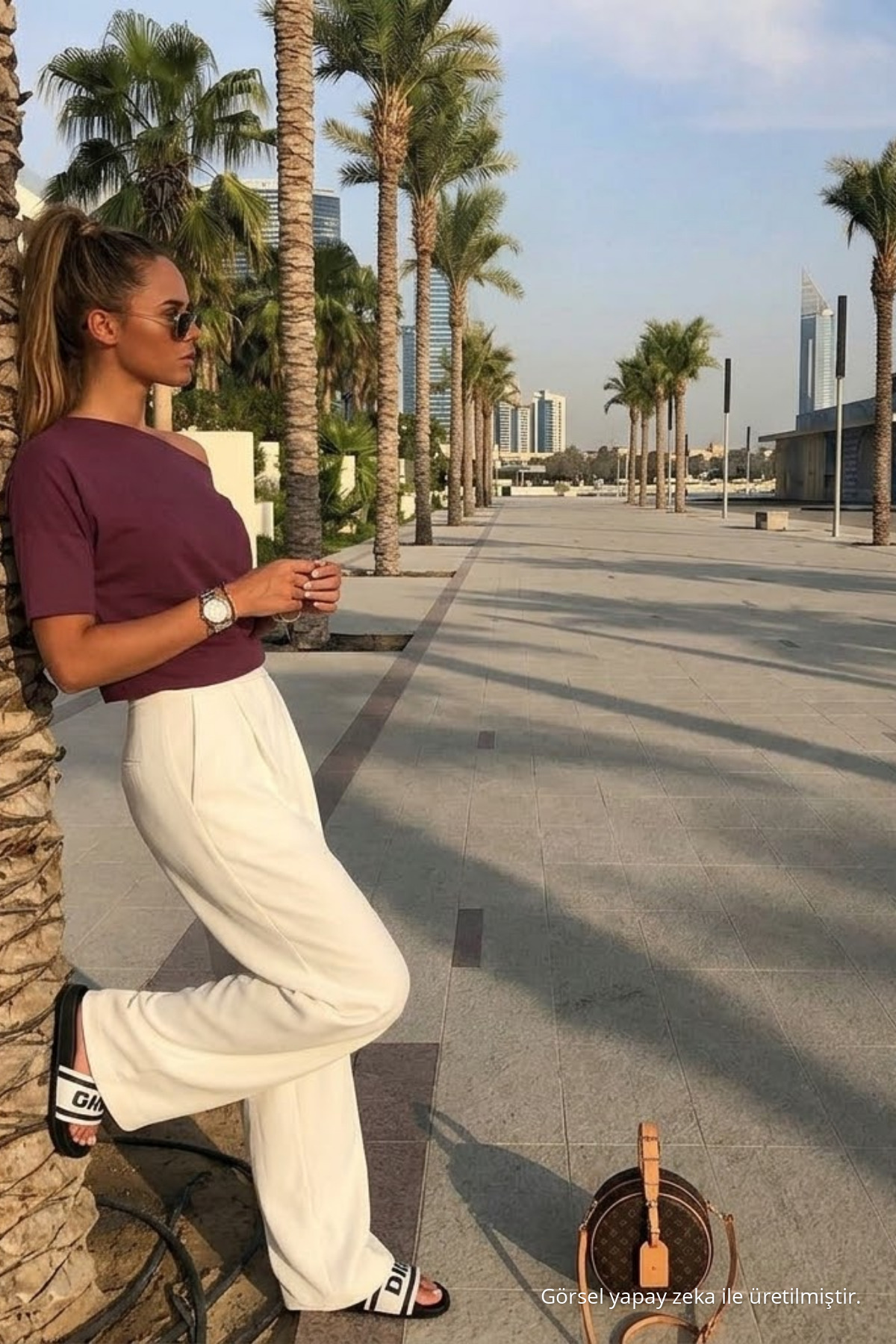 Kadın Günlük Slim Basic Bordo Bluz 4
