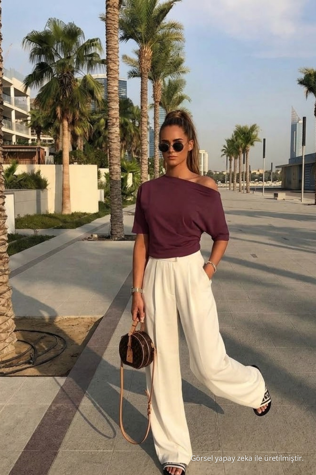 Kadın Günlük Slim Basic Bordo Bluz 3