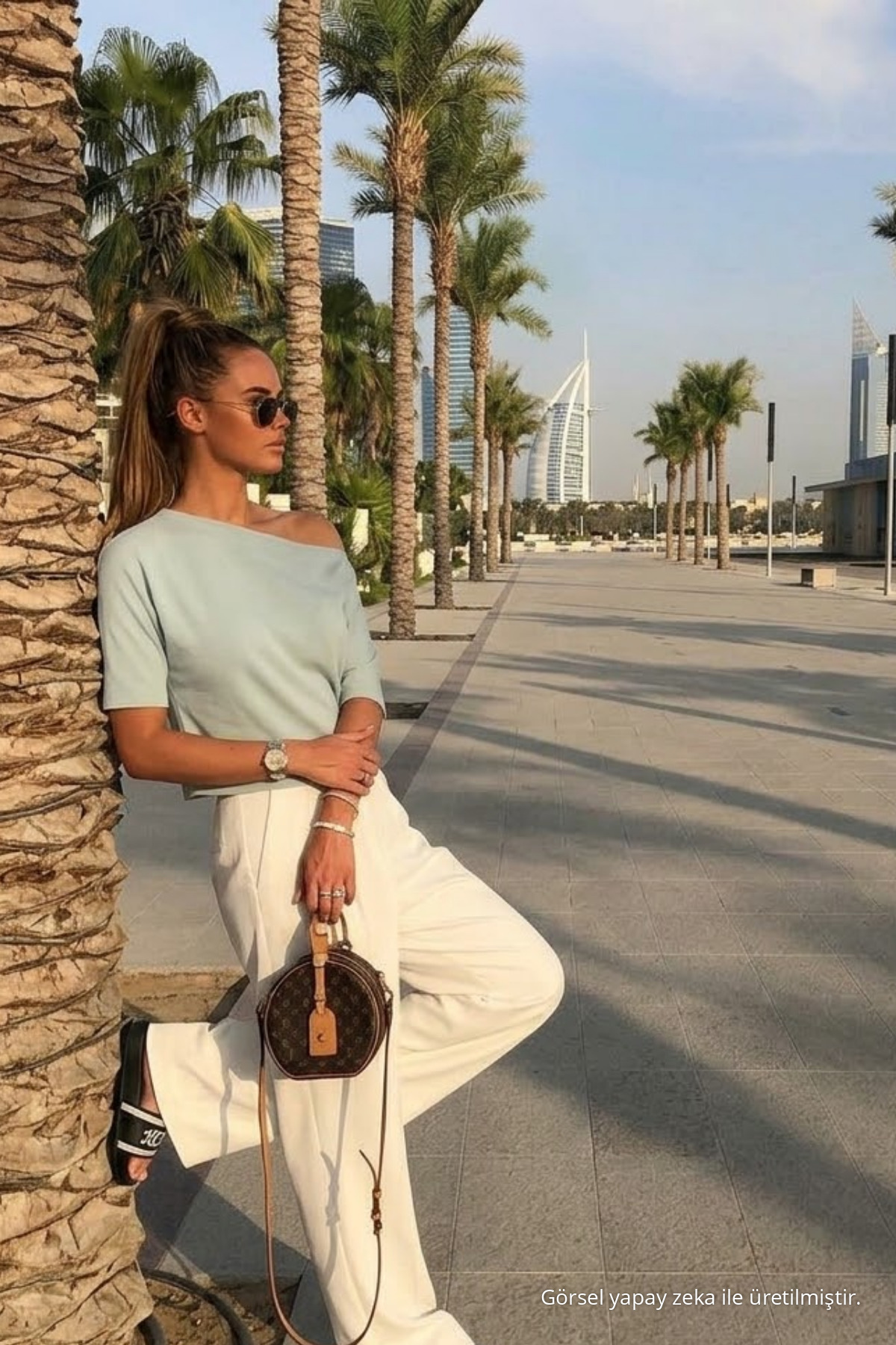 Kadın Günlük Slim Basic Gri Bluz 4