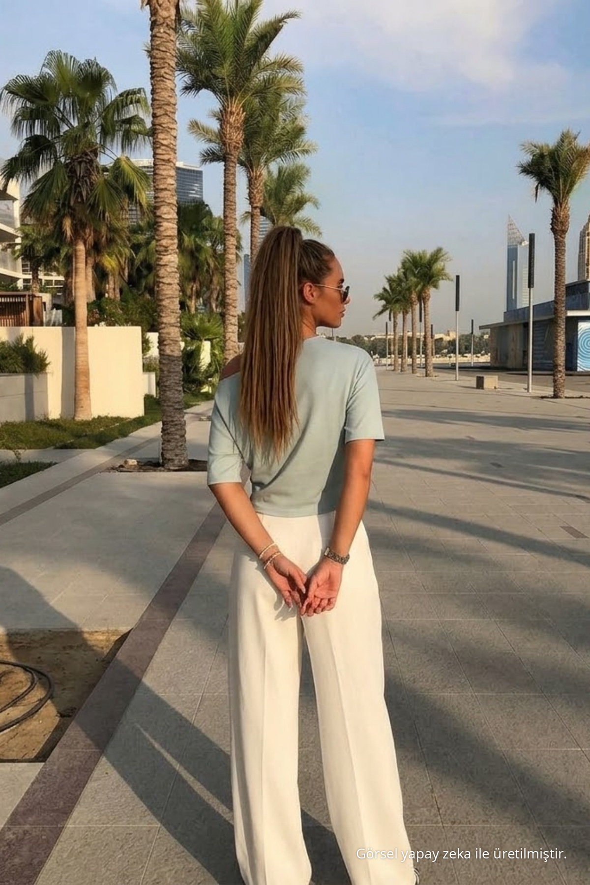 Kadın Günlük Slim Basic Gri Bluz 6