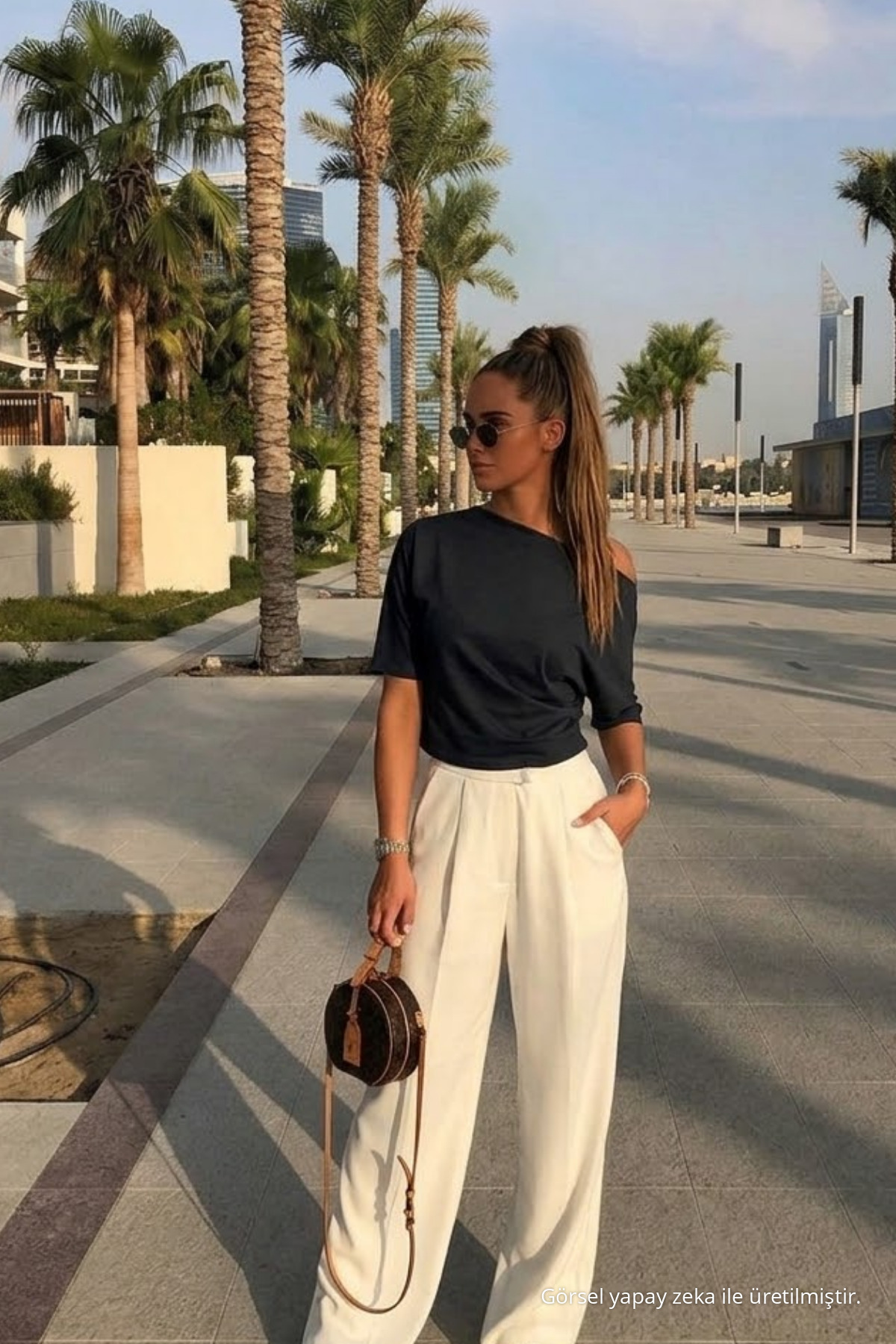 Kadın Günlük Slim Basic Siyah Bluz 3