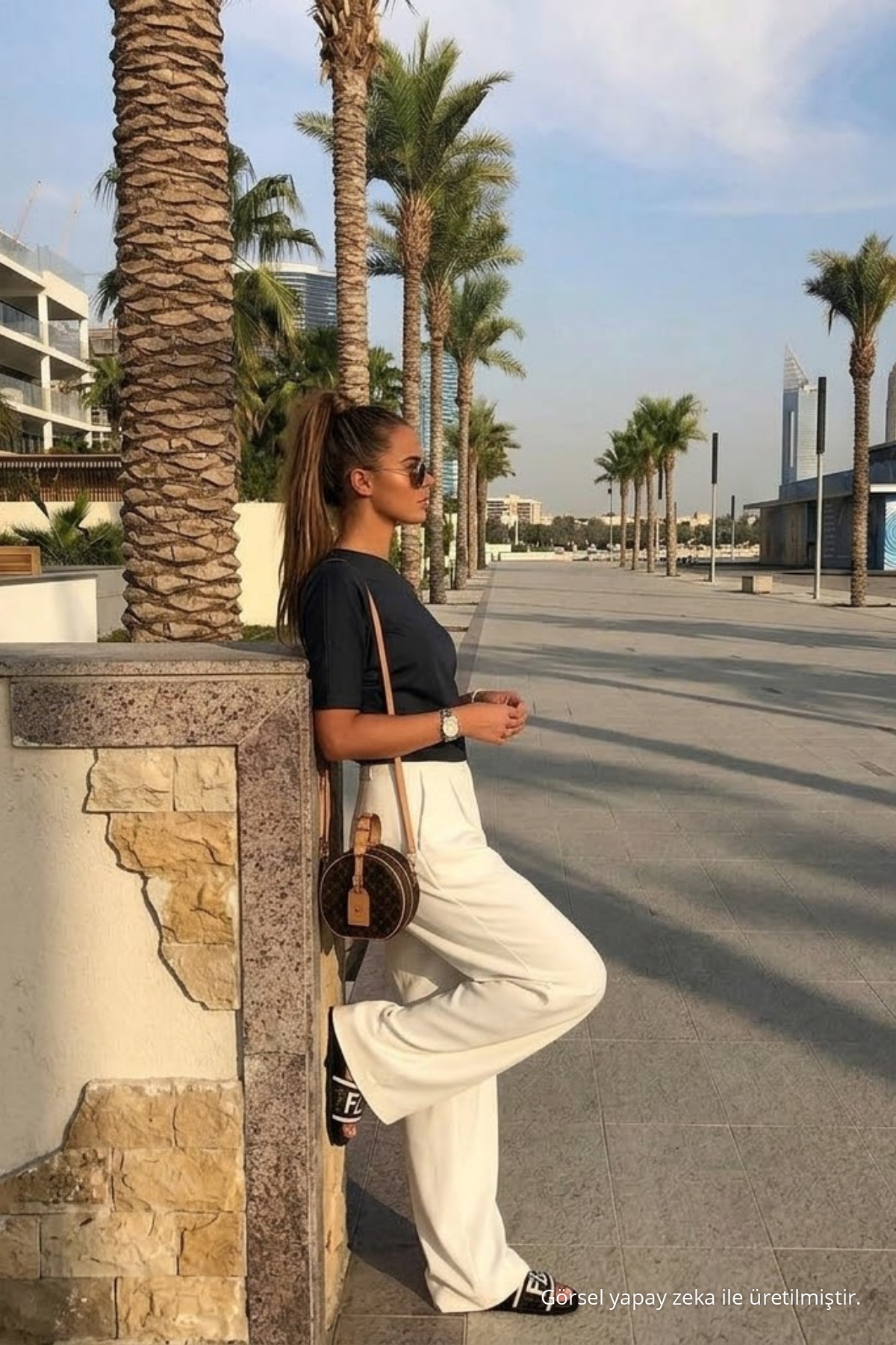 Kadın Günlük Slim Basic Siyah Bluz 4