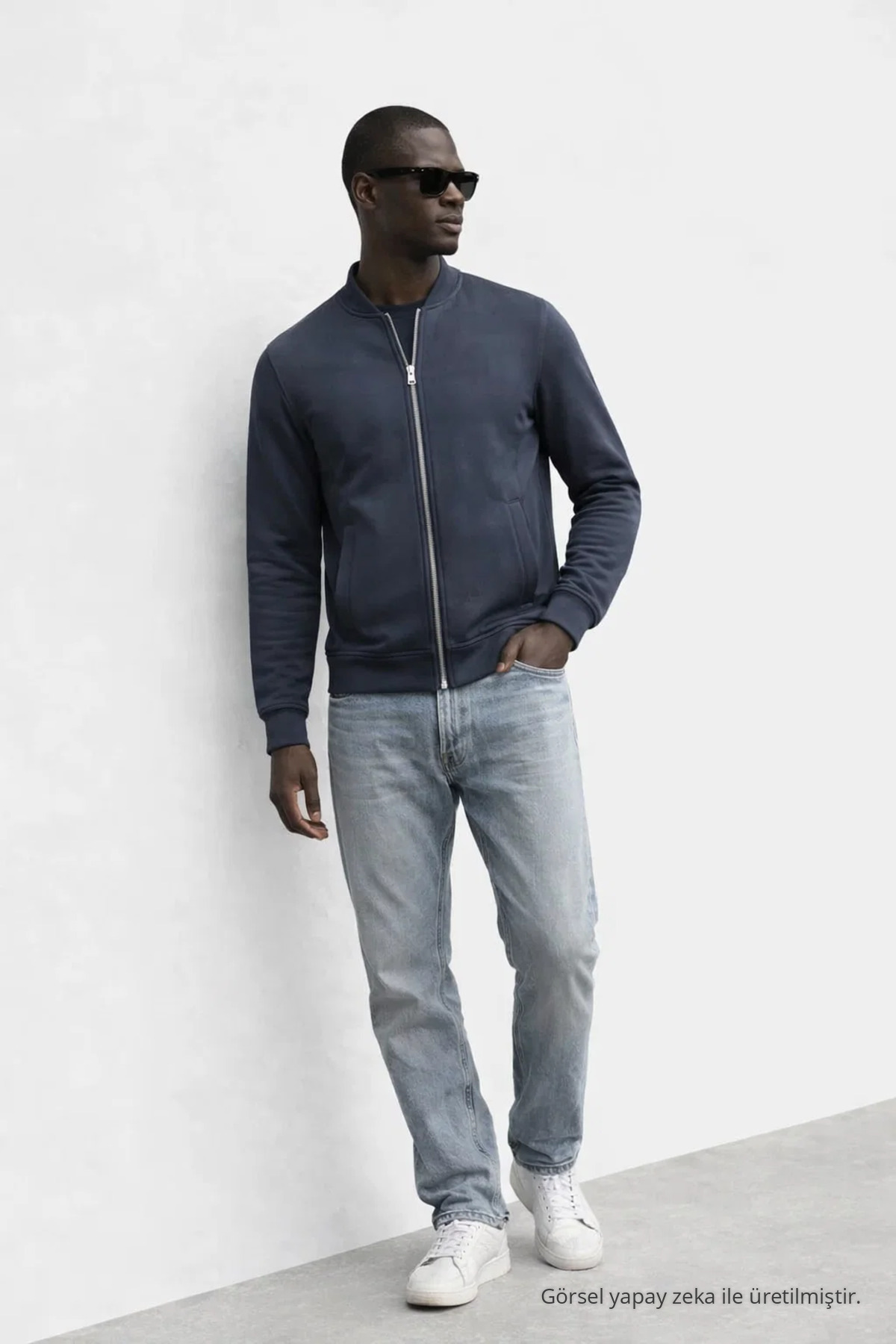 Erkek Hakim Yaka Kışlık Füme Sweatshirt 4