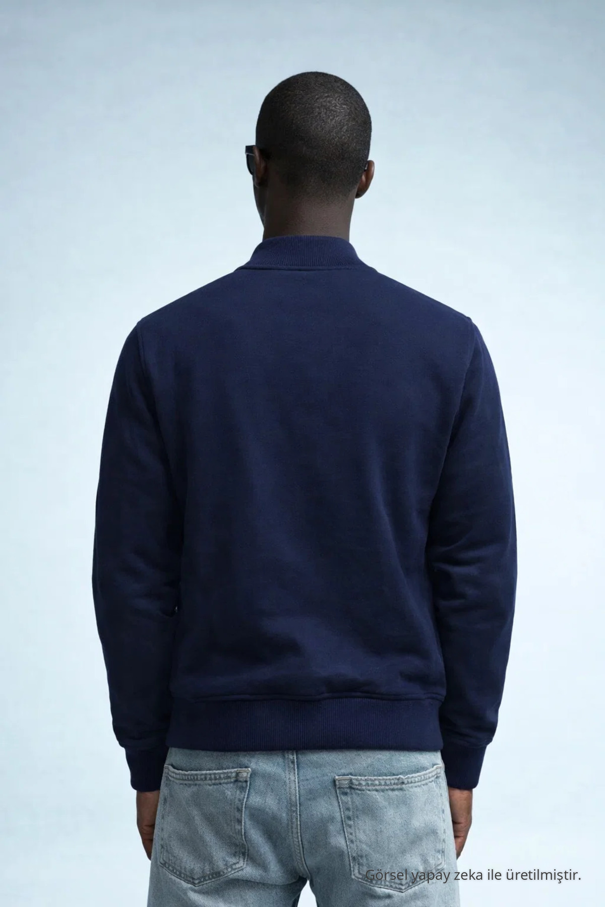 Erkek Hakim Yaka Kışlık LACİVERT Sweatshirt 5