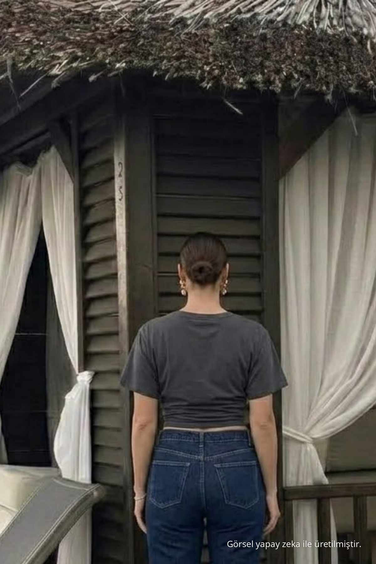 Kadın Premium Dar Füme Crop Tişört 5