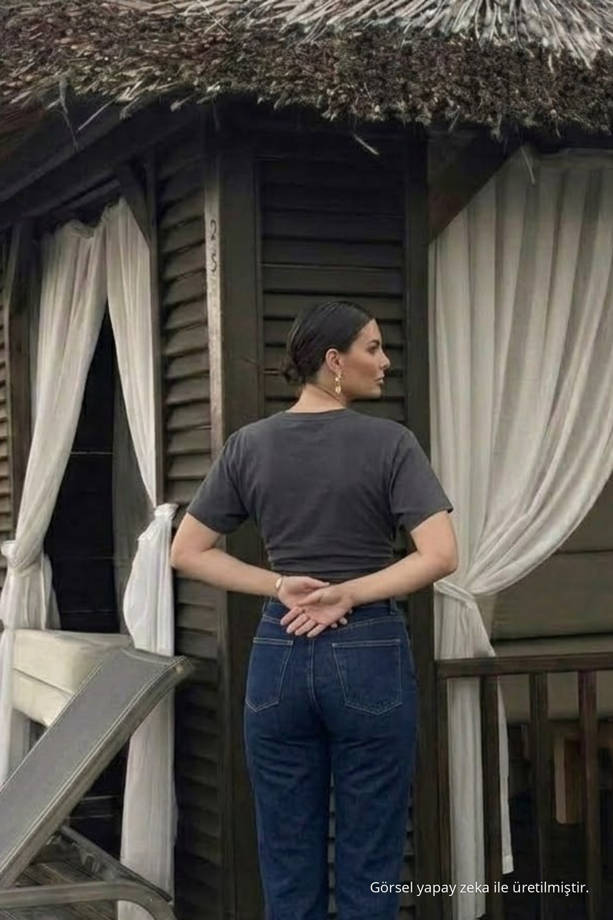 Kadın Premium Dar Füme Crop Tişört 6