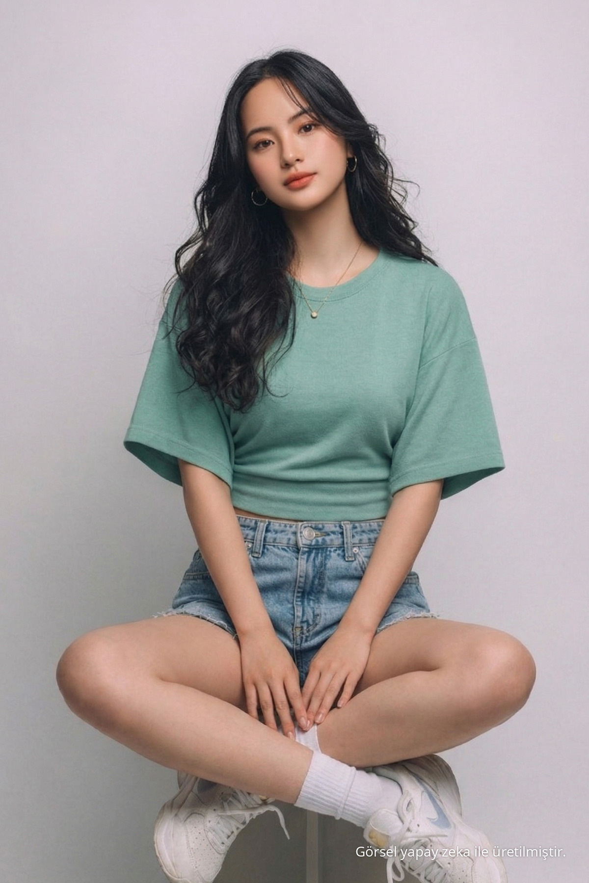 Kadın Yazlık Kısa Kollu Çağla Crop Bluz 6