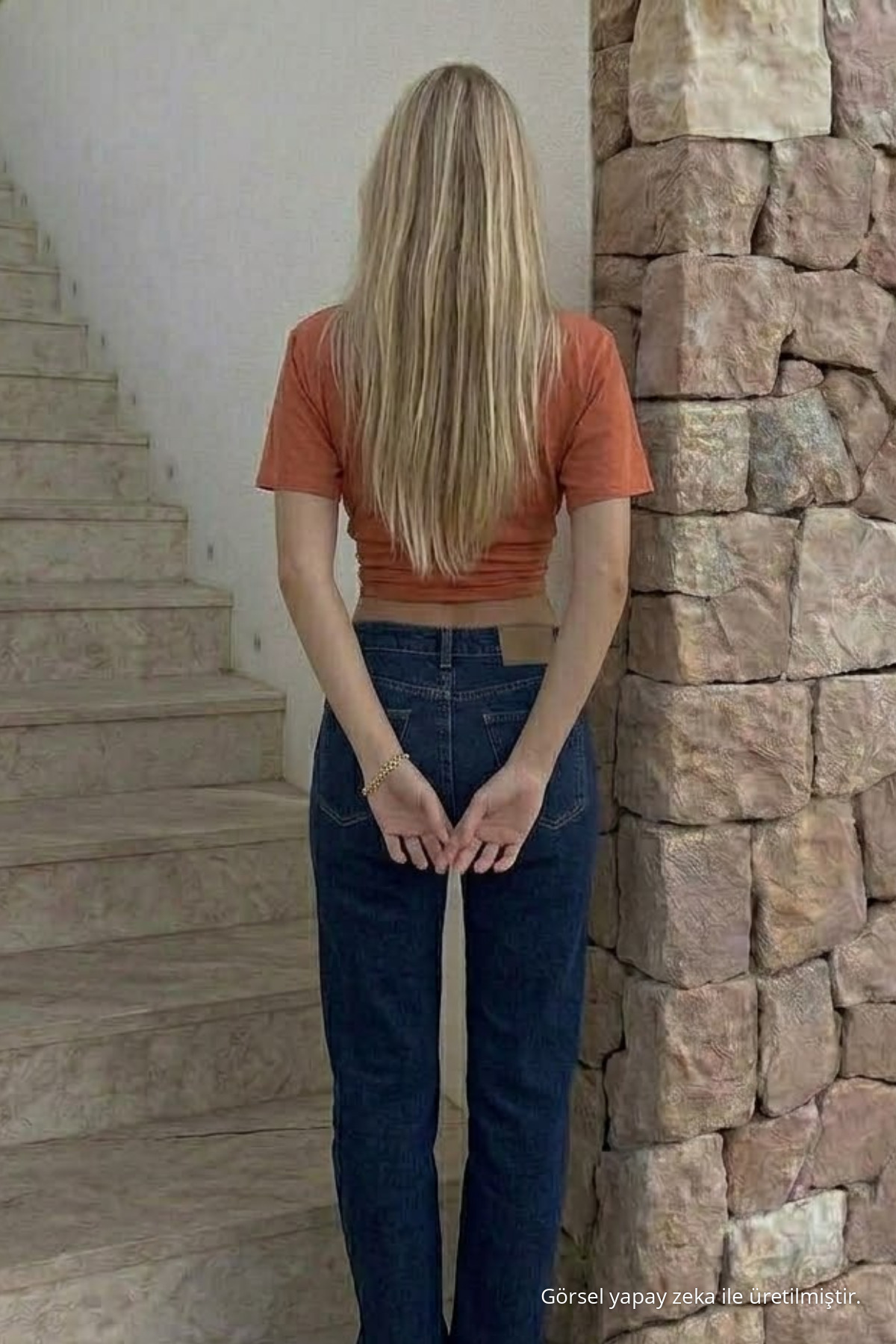 Kadın Vücuda Oturan Pudra Crop Tişört 6