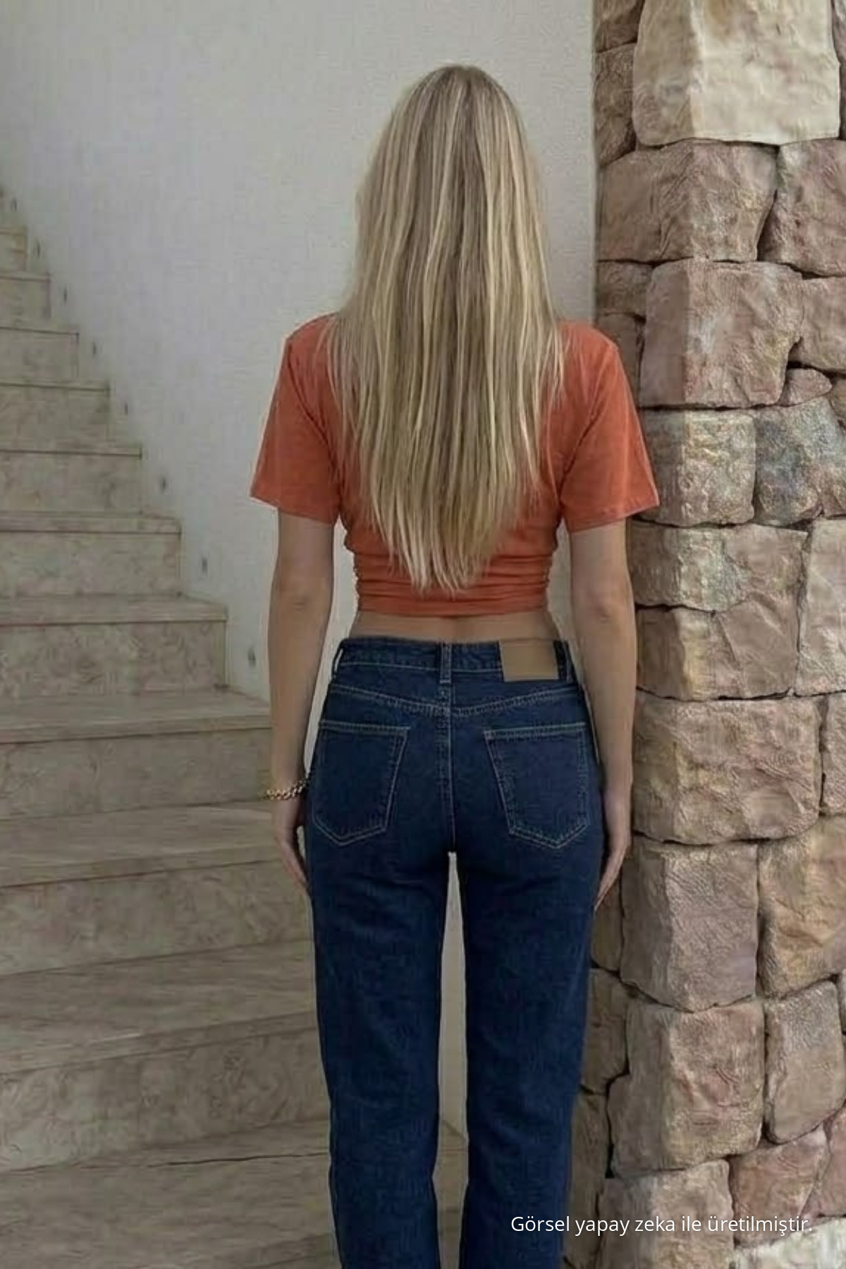 Kadın Vücuda Oturan Pudra Crop Tişört 5