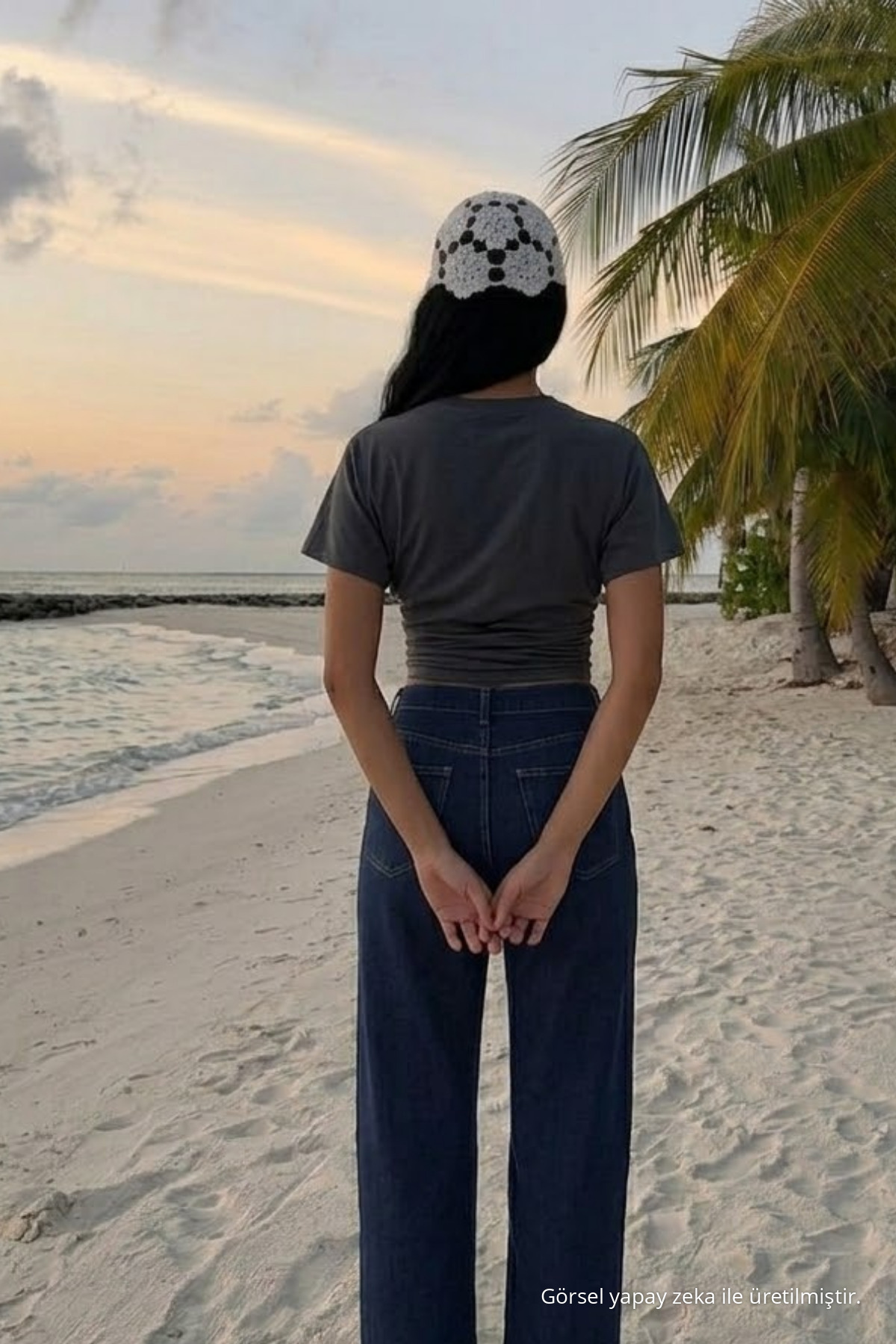 Kadın Yarasa Kollu Dar Füme Crop Tişört 6