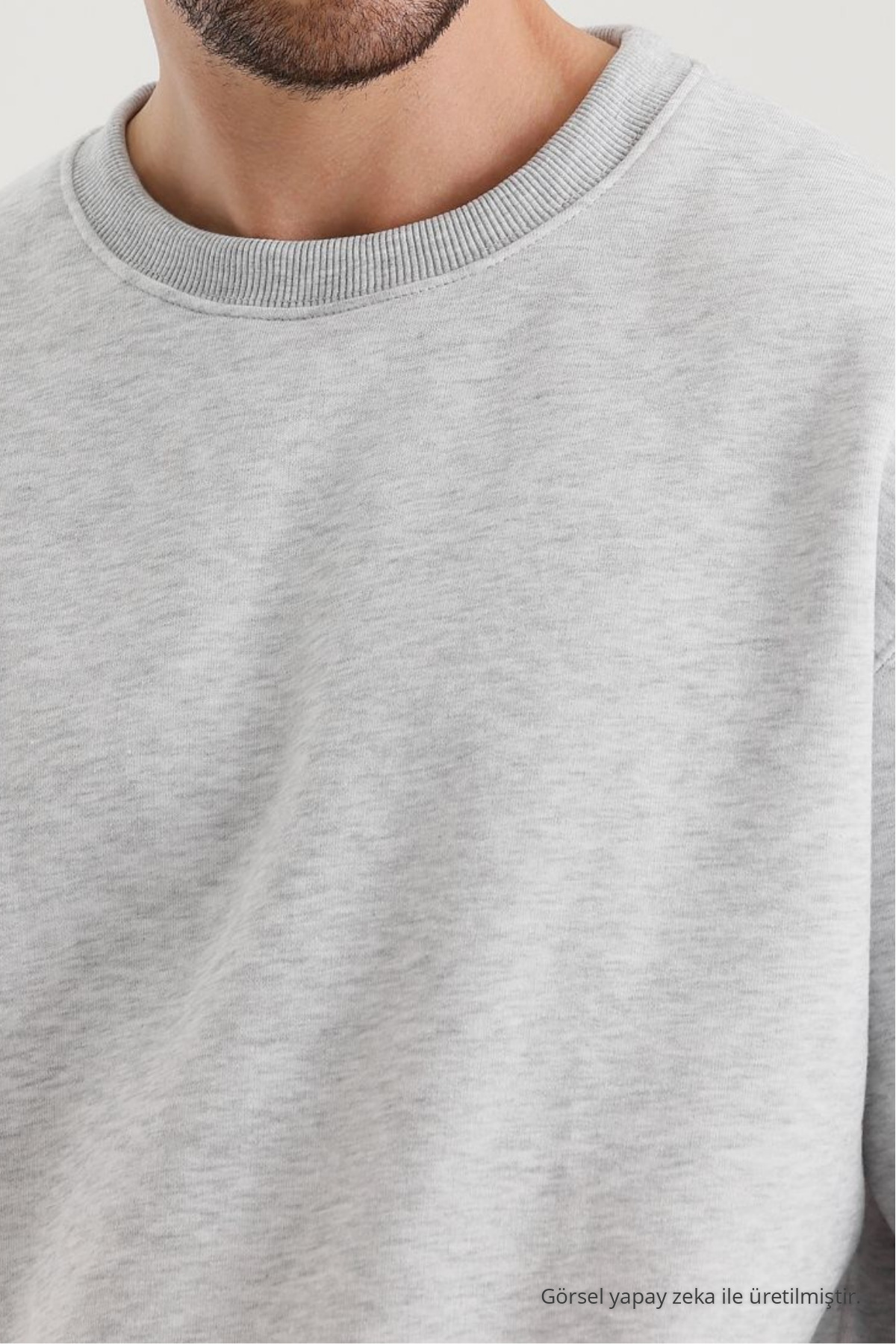 Erkek Bisiklet Yaka Salaş GRIMELANJ Sweatshirt 5