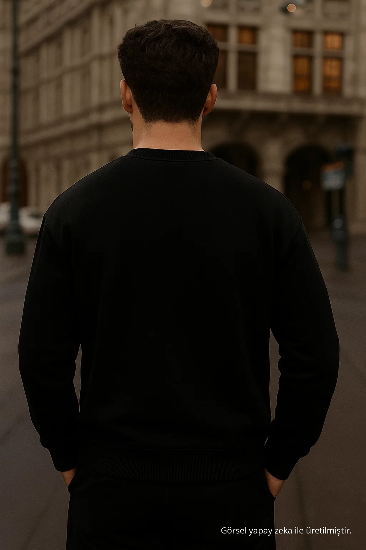 Erkek Oversize Kışlık Siyah Uzun Kazak 5