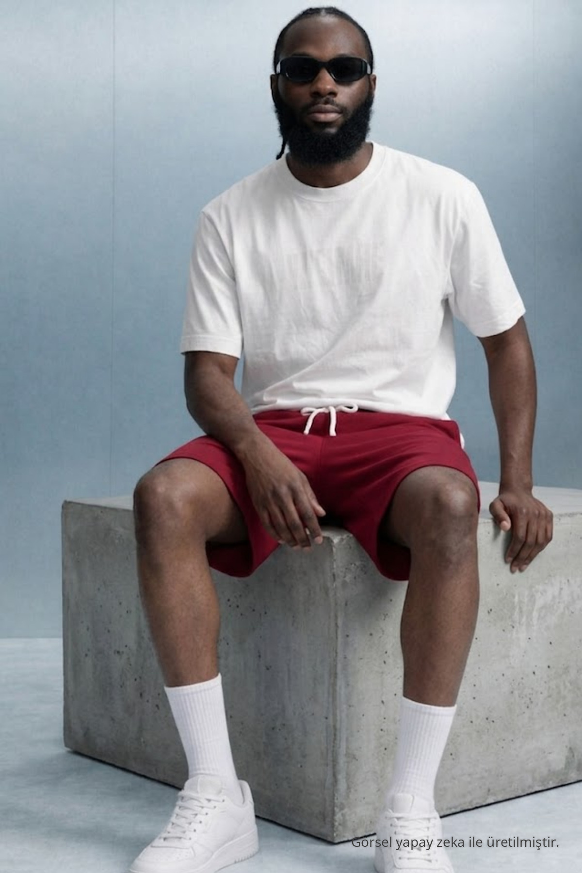 Erkek Lastikli Çift Cepli Relax Bordo Şort 6