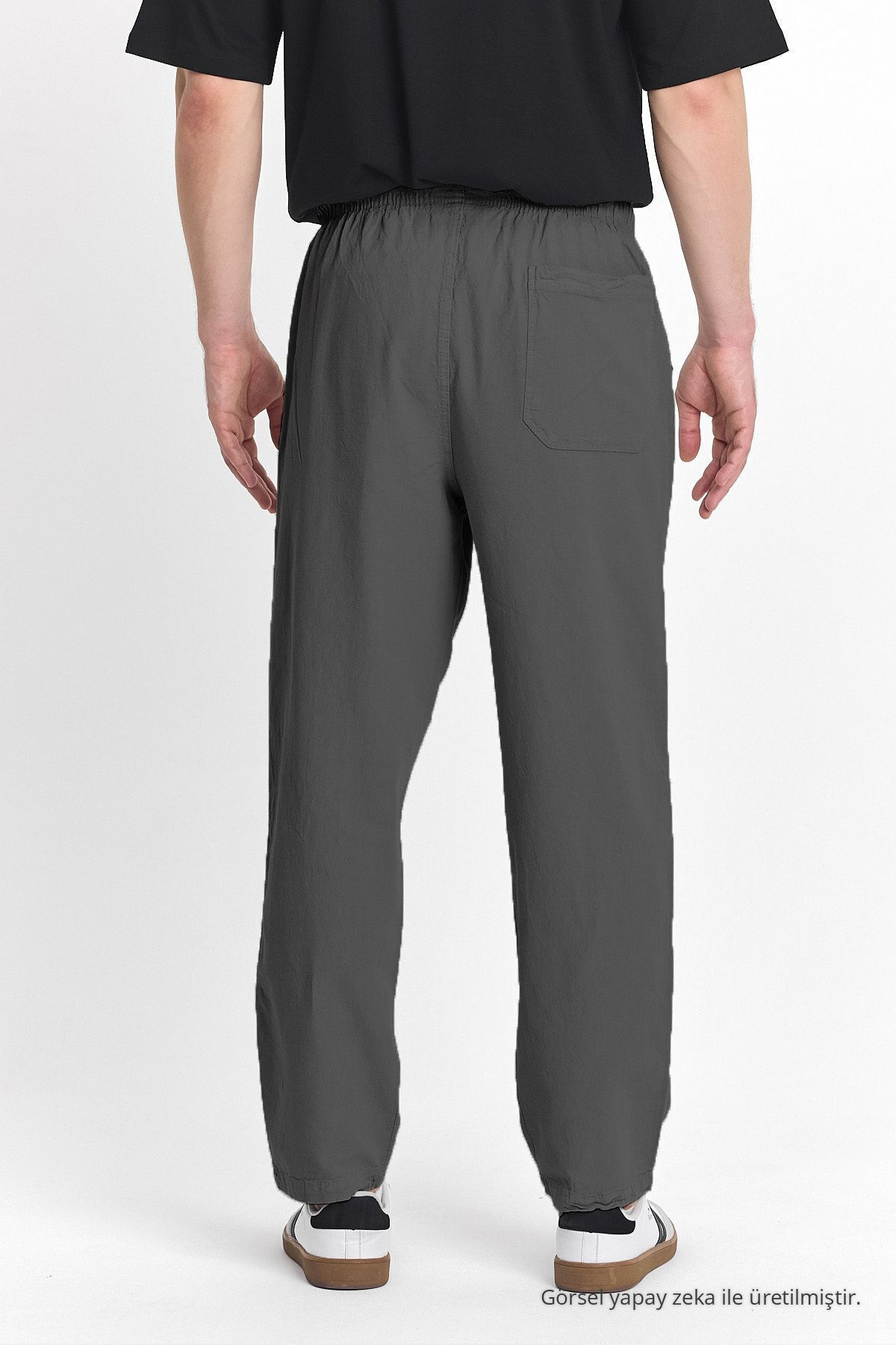 Erkek Füme Renk Regular Fit Basic Pantolon 5