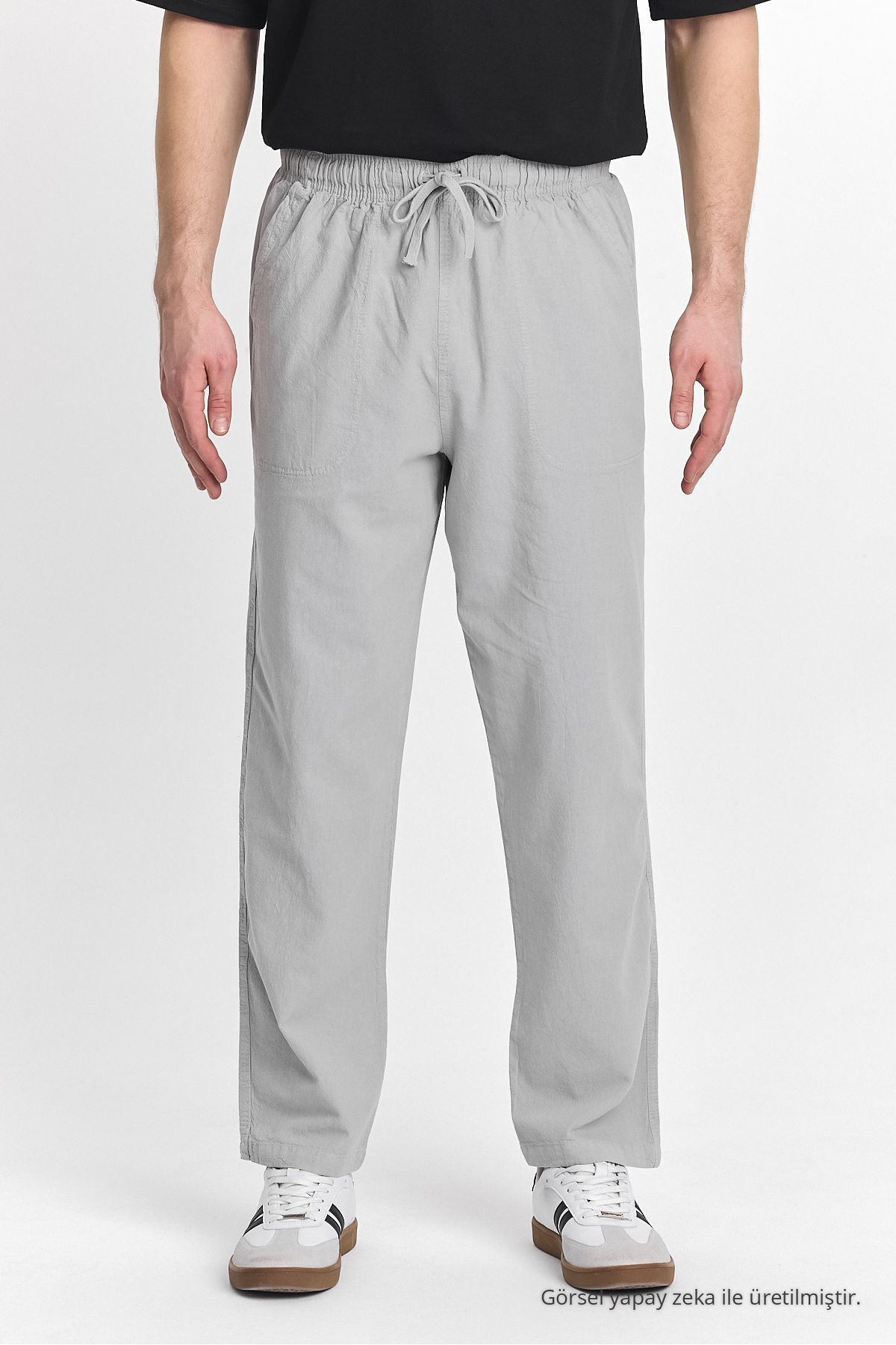 Erkek GRİ Renk Regular Fit Basic Pantolon 3