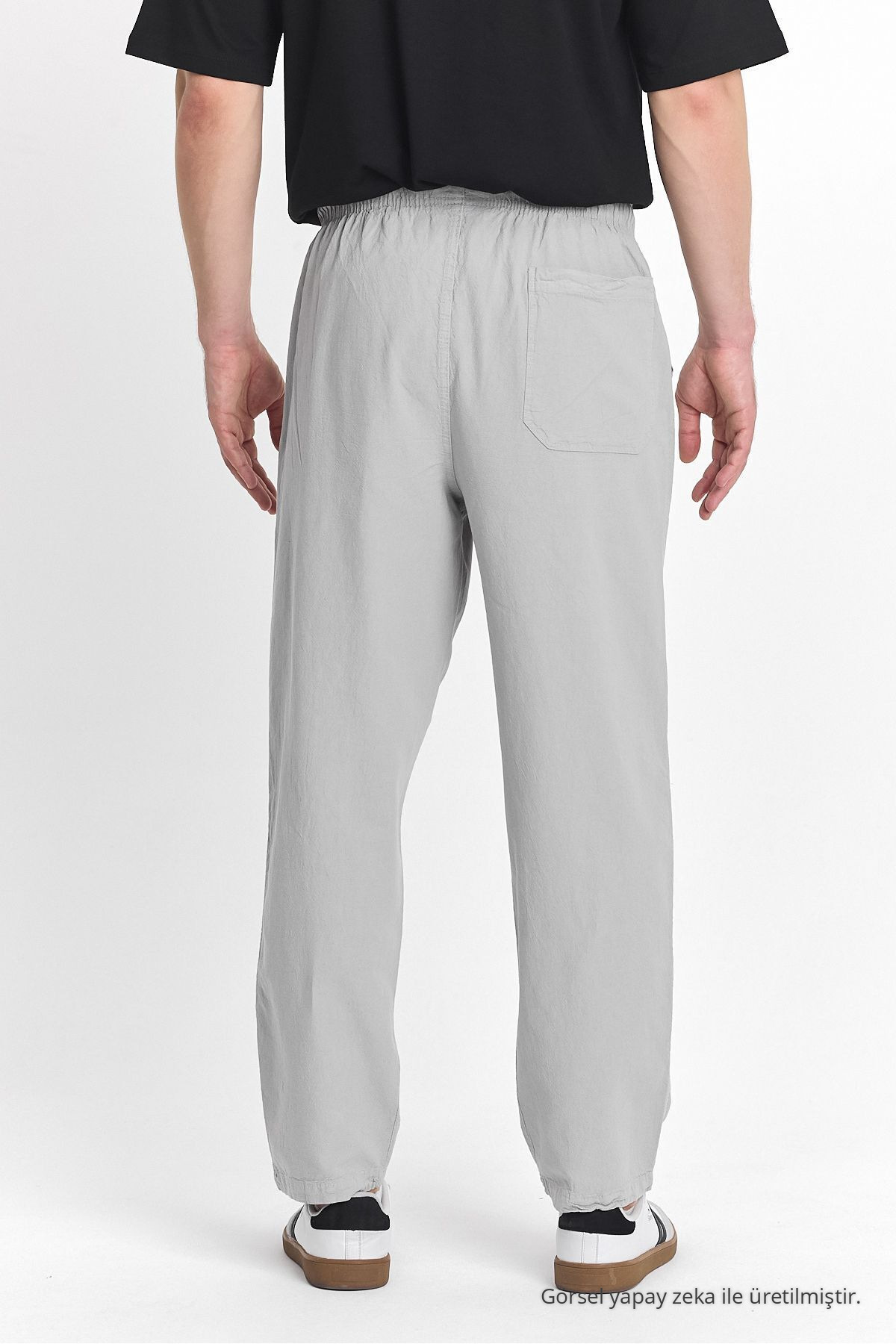Erkek GRİ Renk Regular Fit Basic Pantolon 6