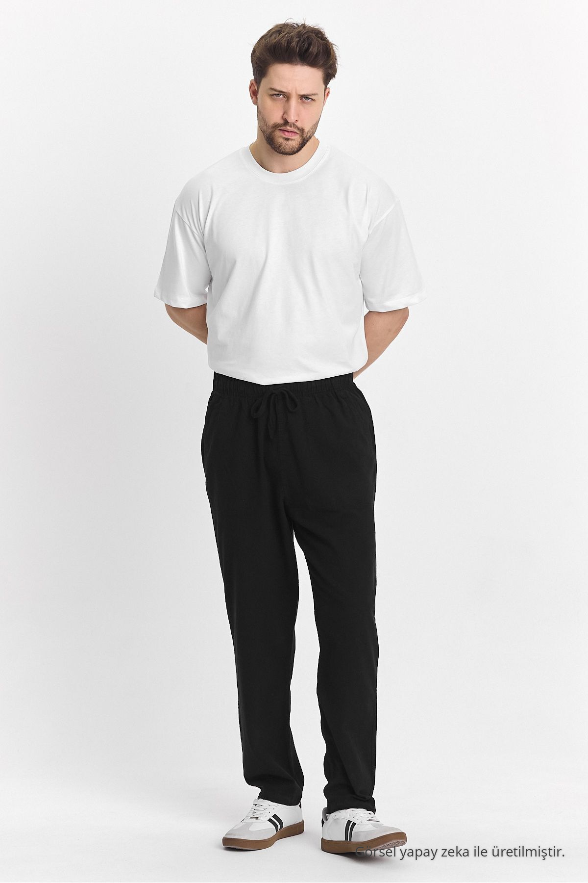 Erkek SİYAH Regular Fit Basic Pantolon 7