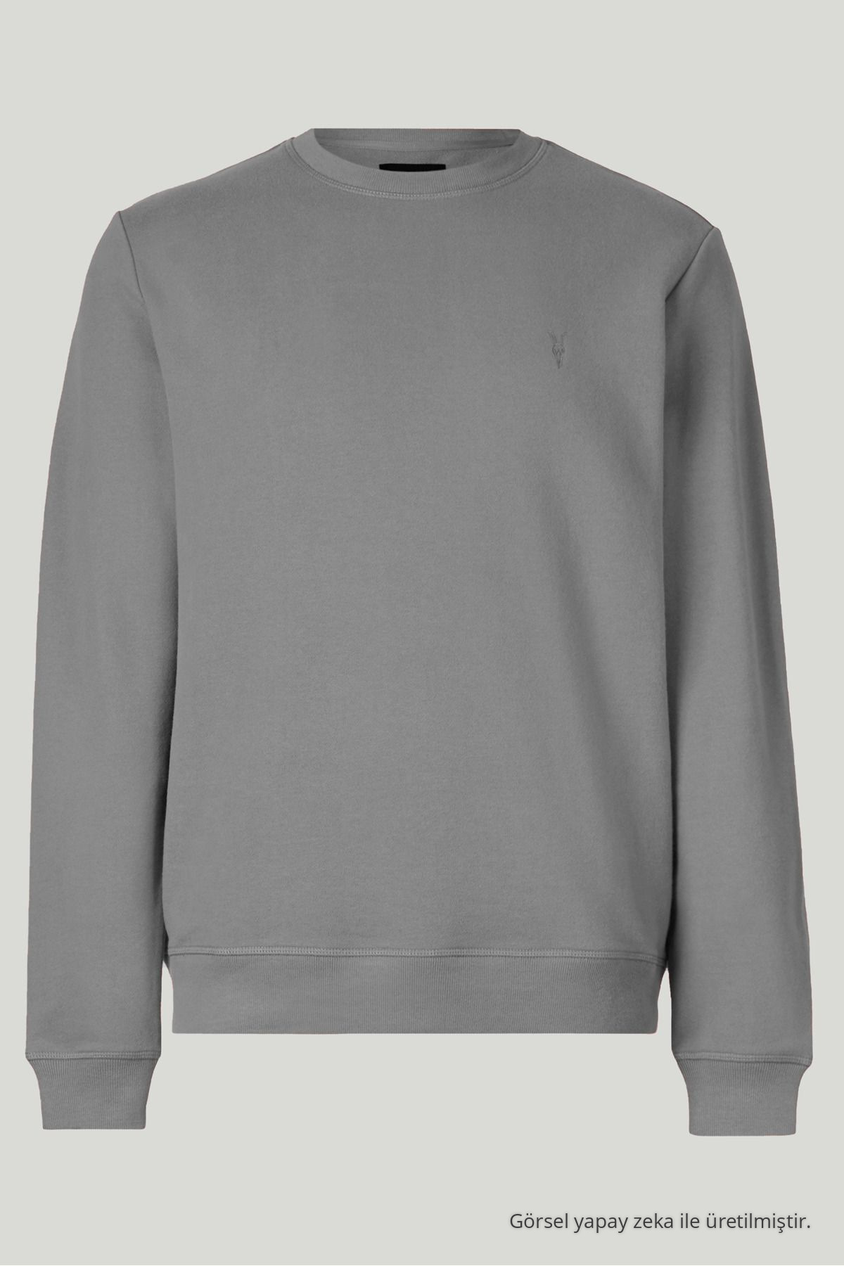 Erkek Basic Bisiklet Yaka Bol 3 Lü Swetshirt EKRU 5