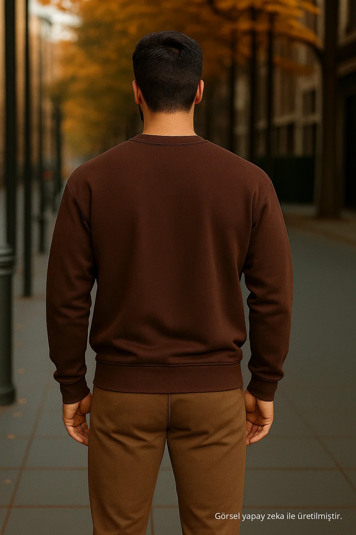 Erkek Günlük Trend Oversize Bol 3 Lü Kazak Hardal 5