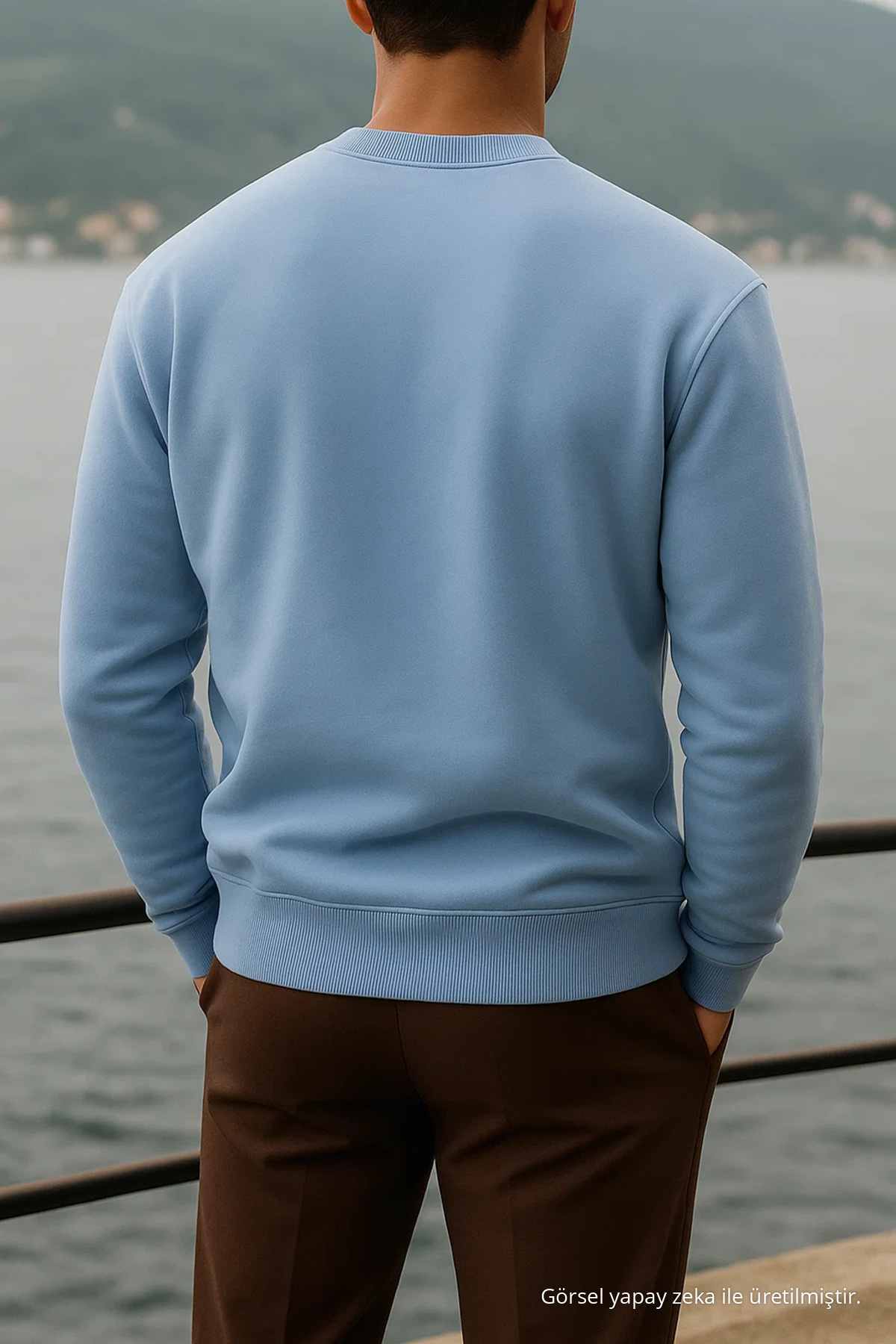 Erkek Oversize Premium Kışlık 3 Lü Kazak Beyaz 5