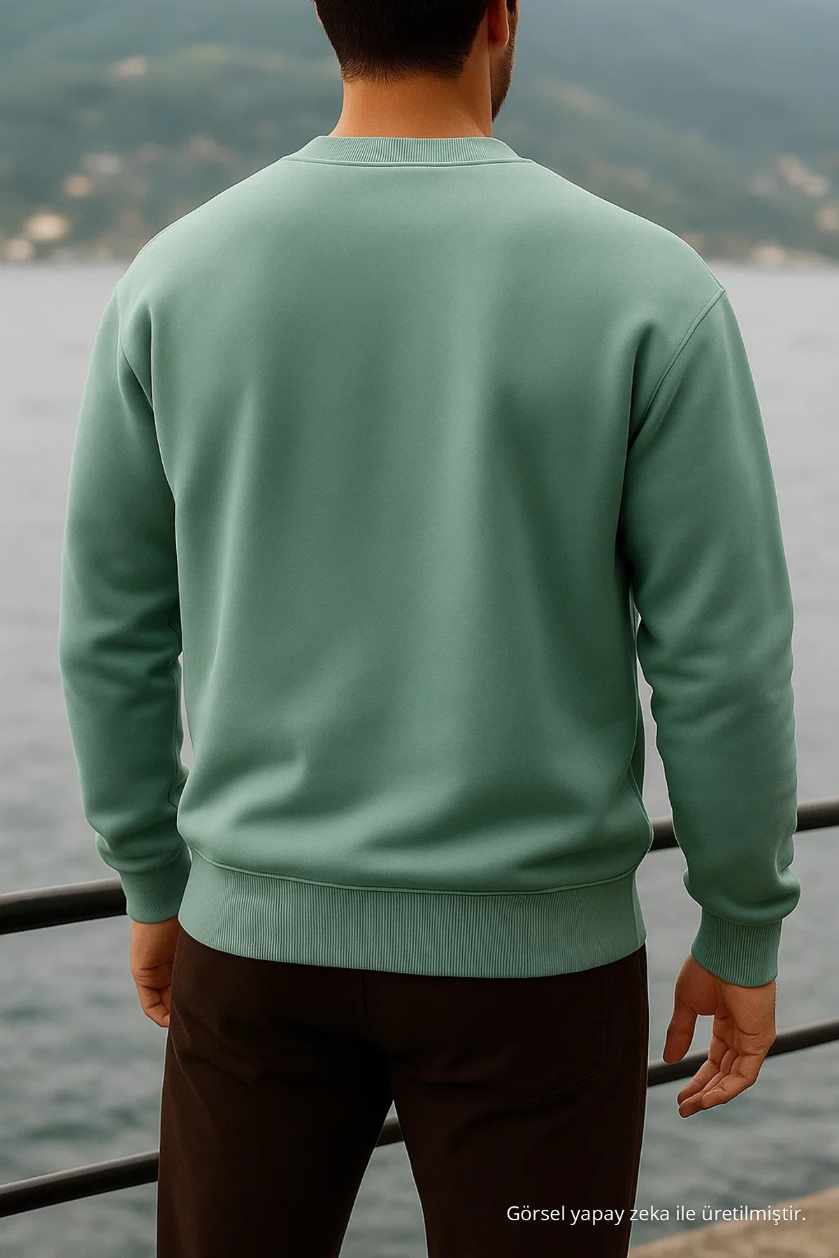 Erkek Oversize Premium Kışlık 3 Lü Kazak Bordo 7