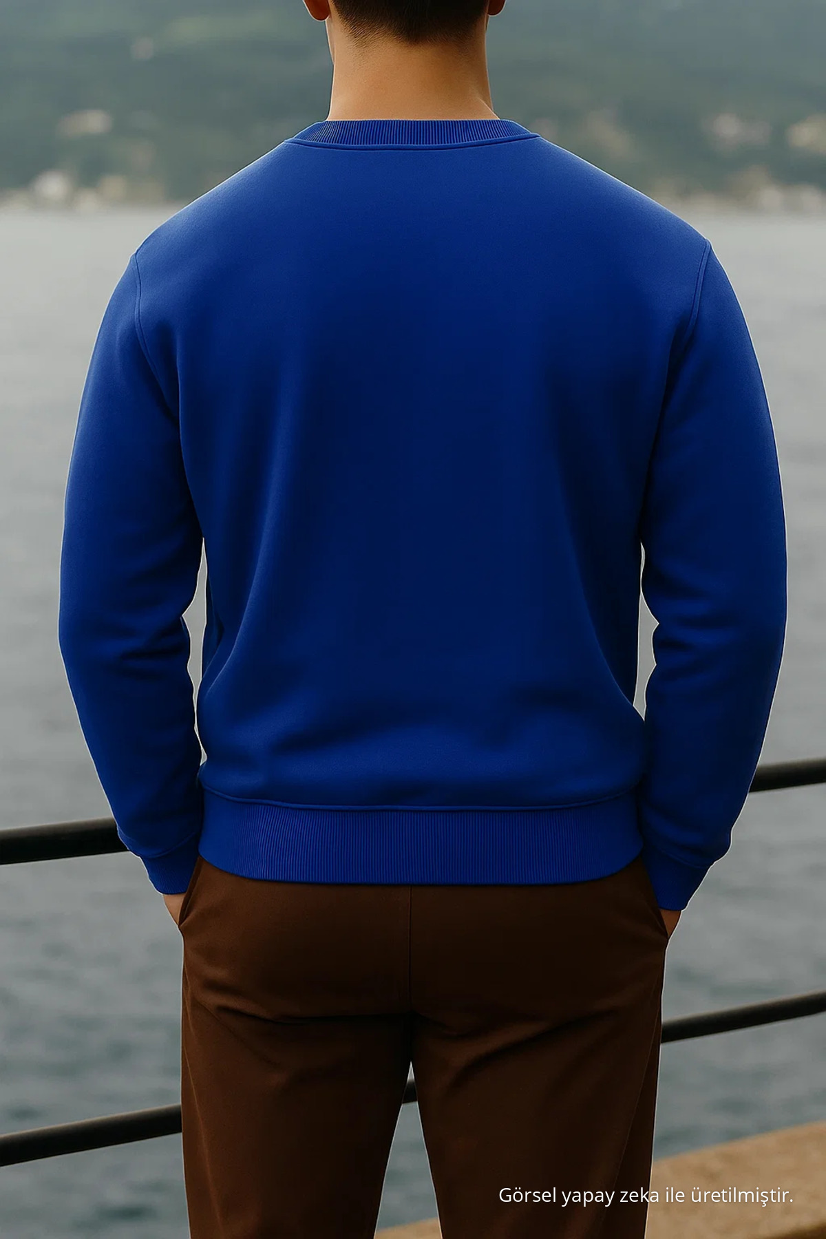 Erkek Oversize Premium Kışlık 3 Lü Kazak Hardal 7