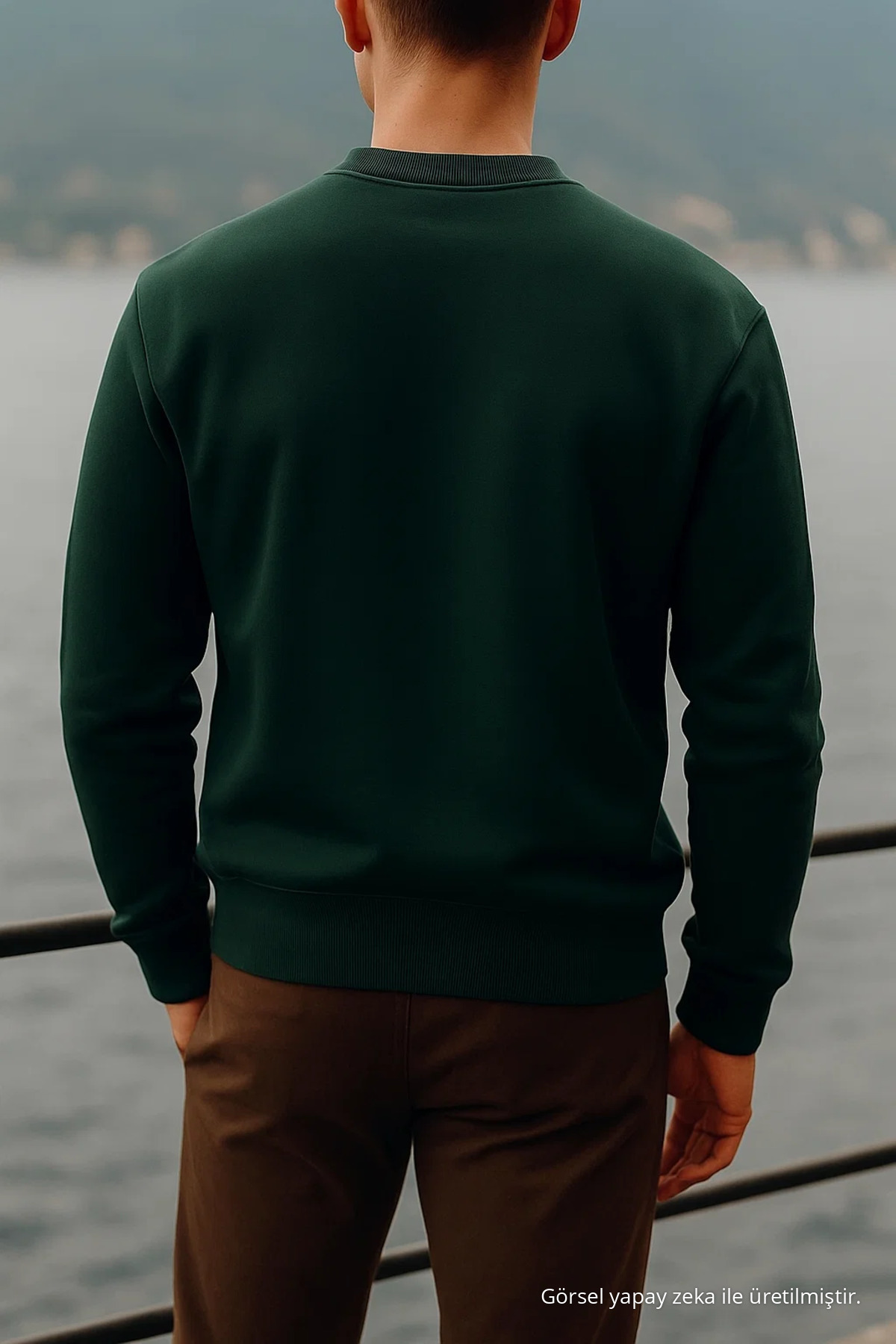 Erkek Oversize Premium Kışlık 3 Lü Kazak Hardal 6