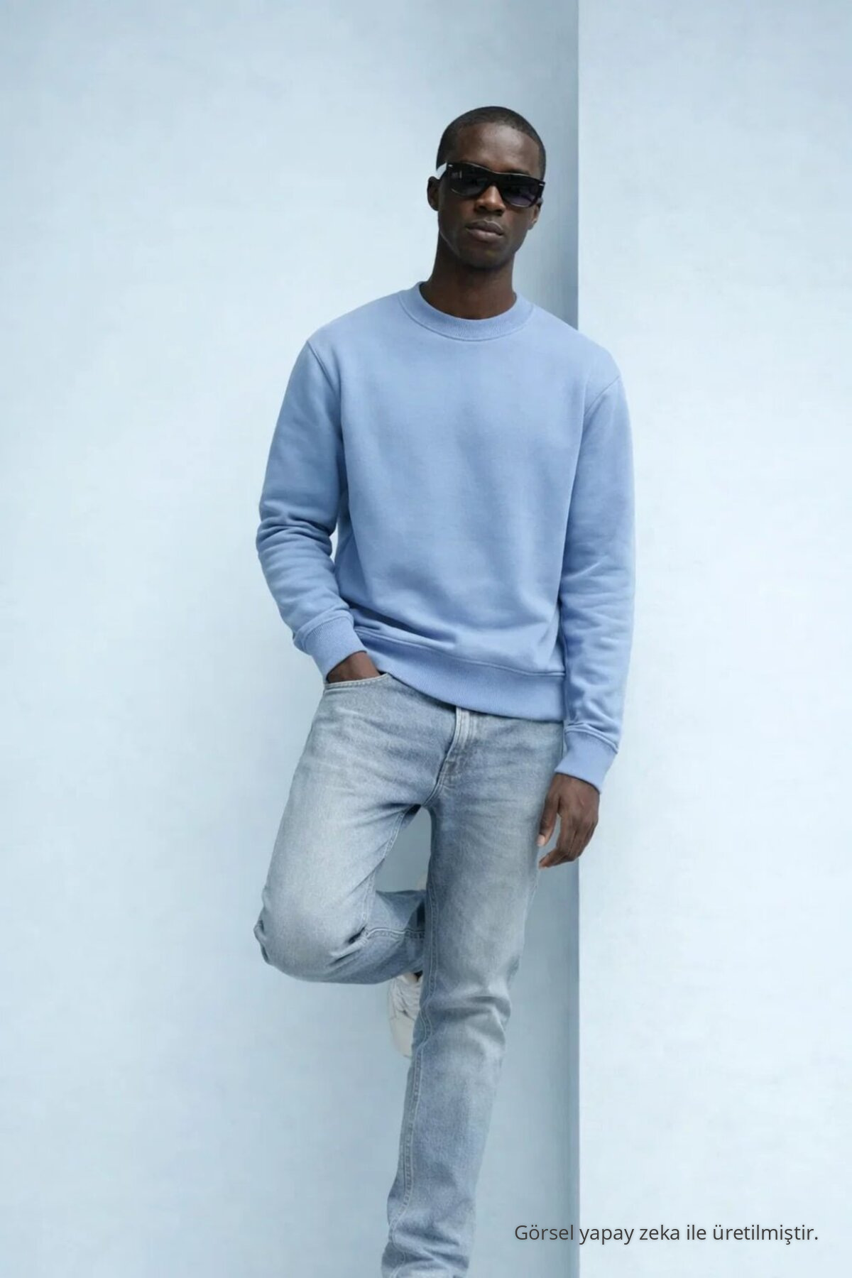 Erkek Kışlık Bebe BEBE MAVİ Oversize Sweatshirt 4