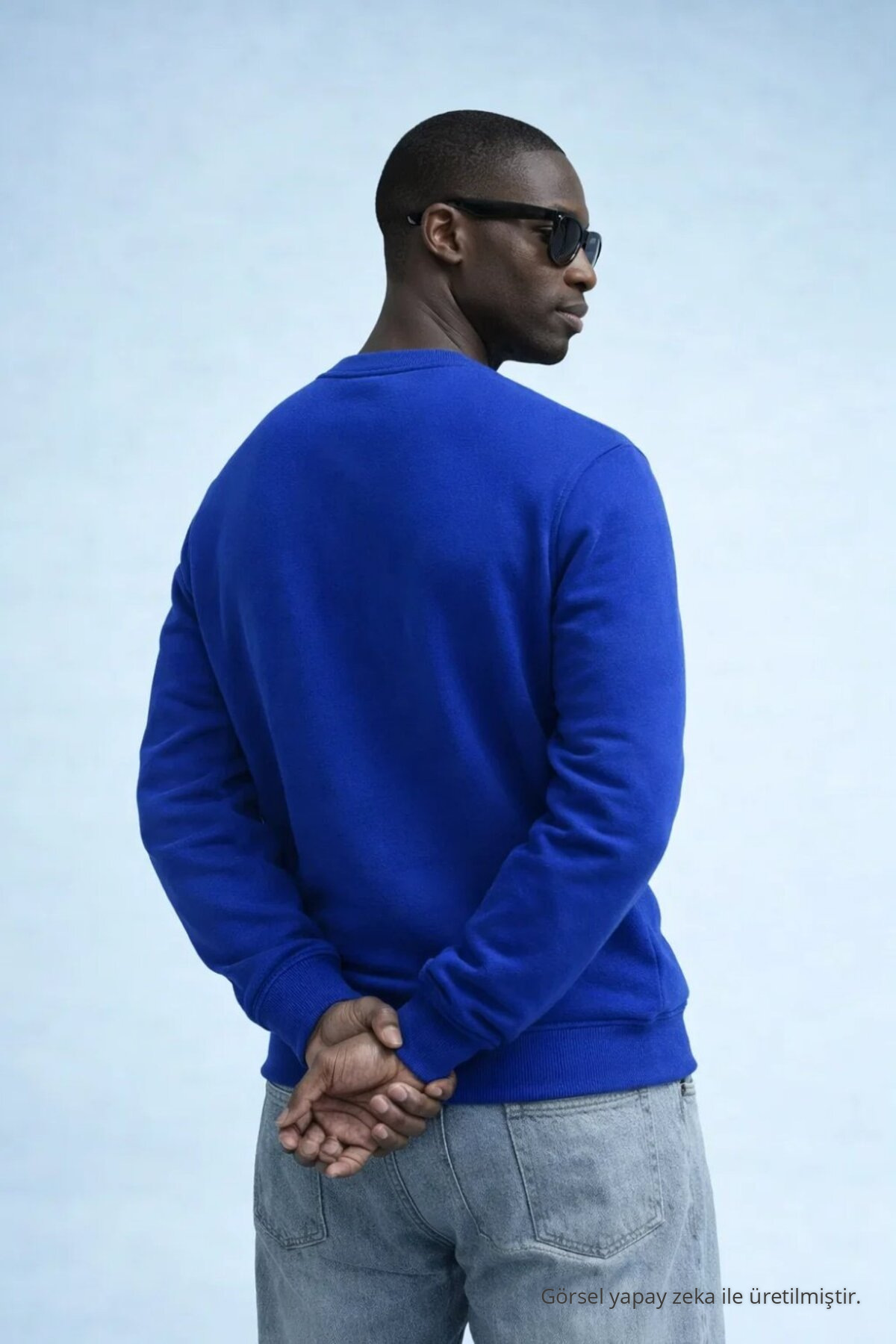 Erkek Kışlık İNDİGO Oversize Sweatshirt 6