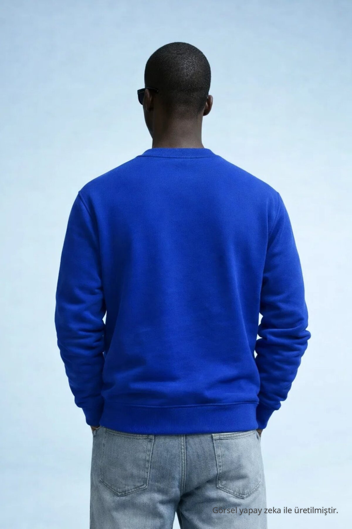 Erkek Kışlık İNDİGO Oversize Sweatshirt 5