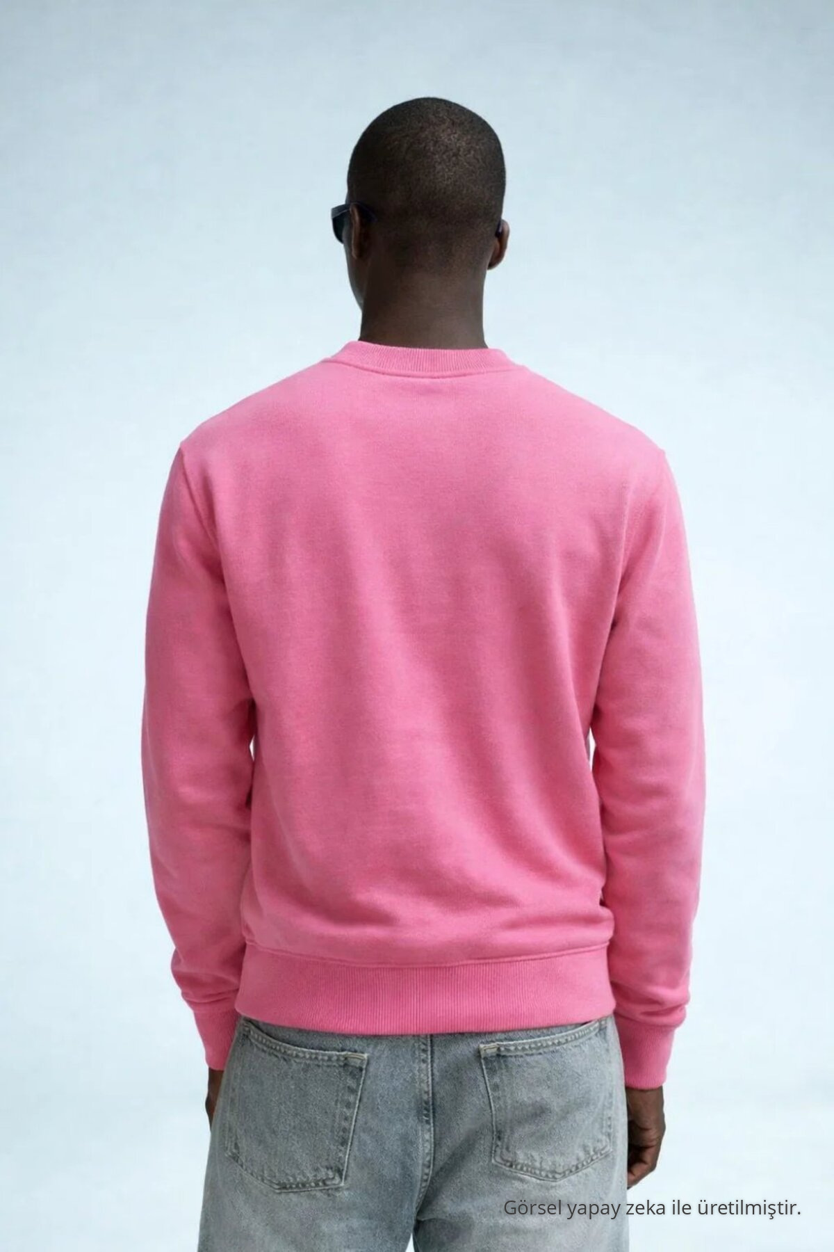 Erkek Kışlık ŞEKER PEMBE Oversize Sweatshirt 5