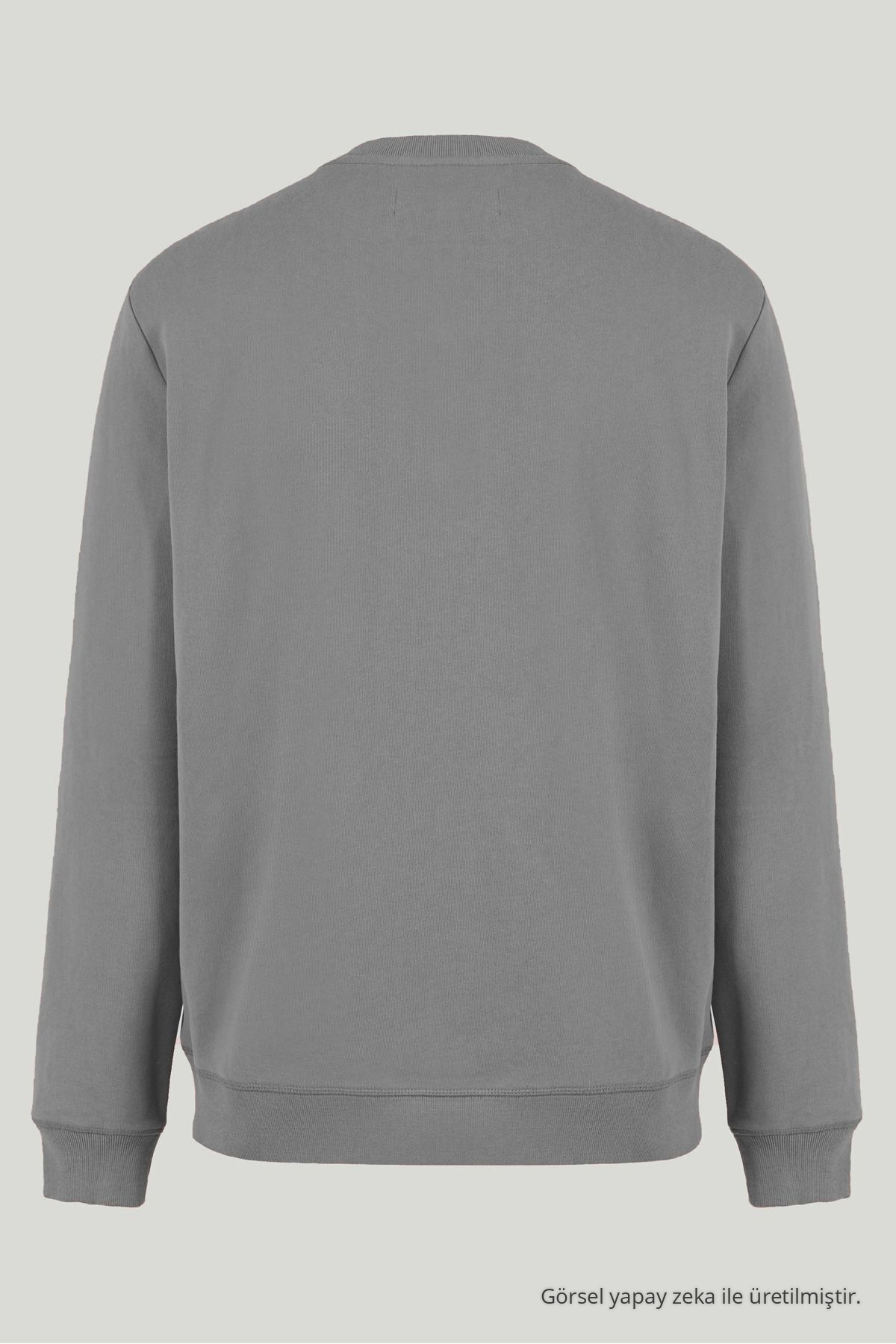 Erkek 3-lü Füme-çağla-FÜME-ÇAĞLA-SİYAH Sweatshirt Basic Bisiklet Yaka 6