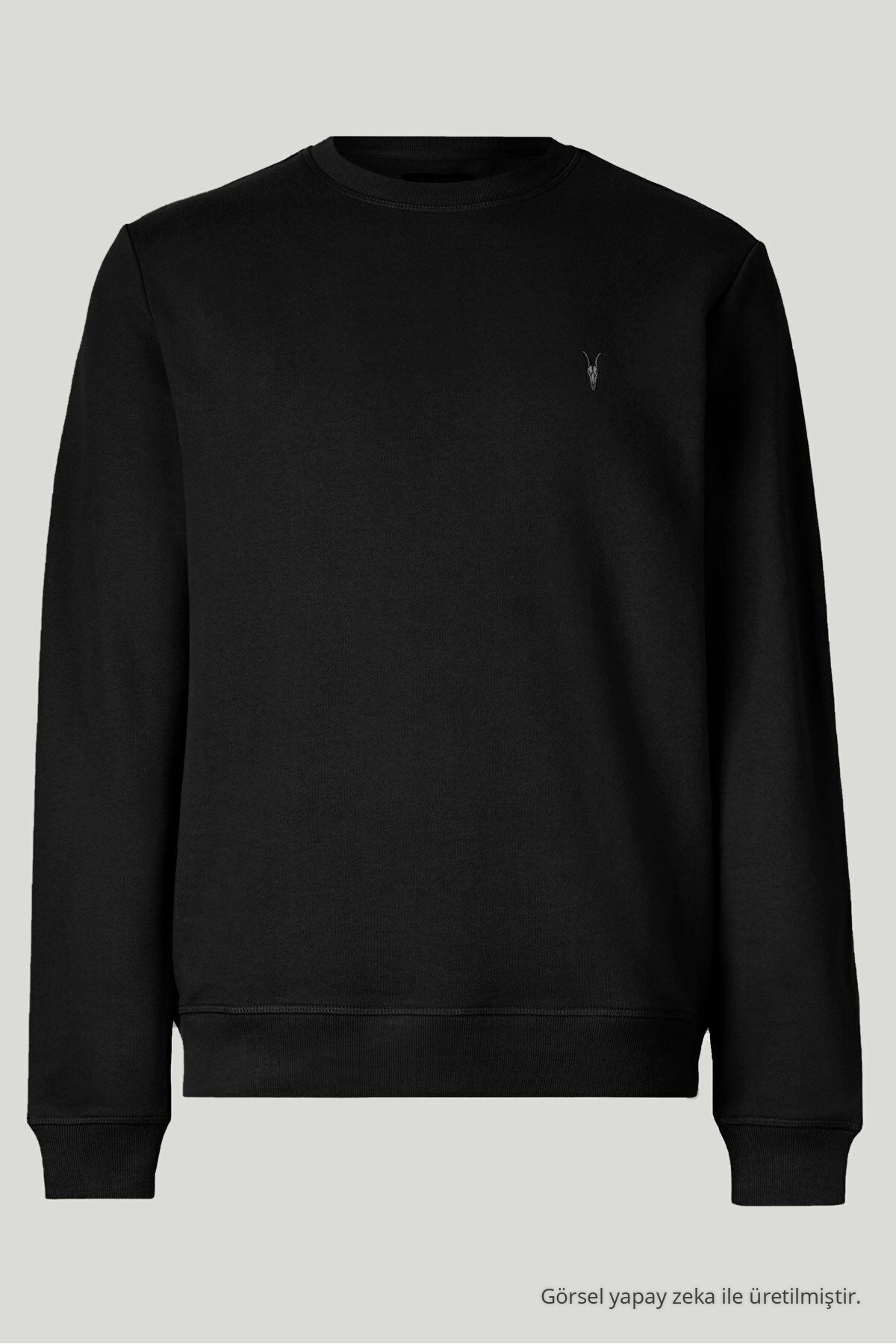 Erkek 3-lü Karamel-KARAMEL-SİYAH-EKRU-ekru Sweatshirt Basic Bisiklet Yaka 4