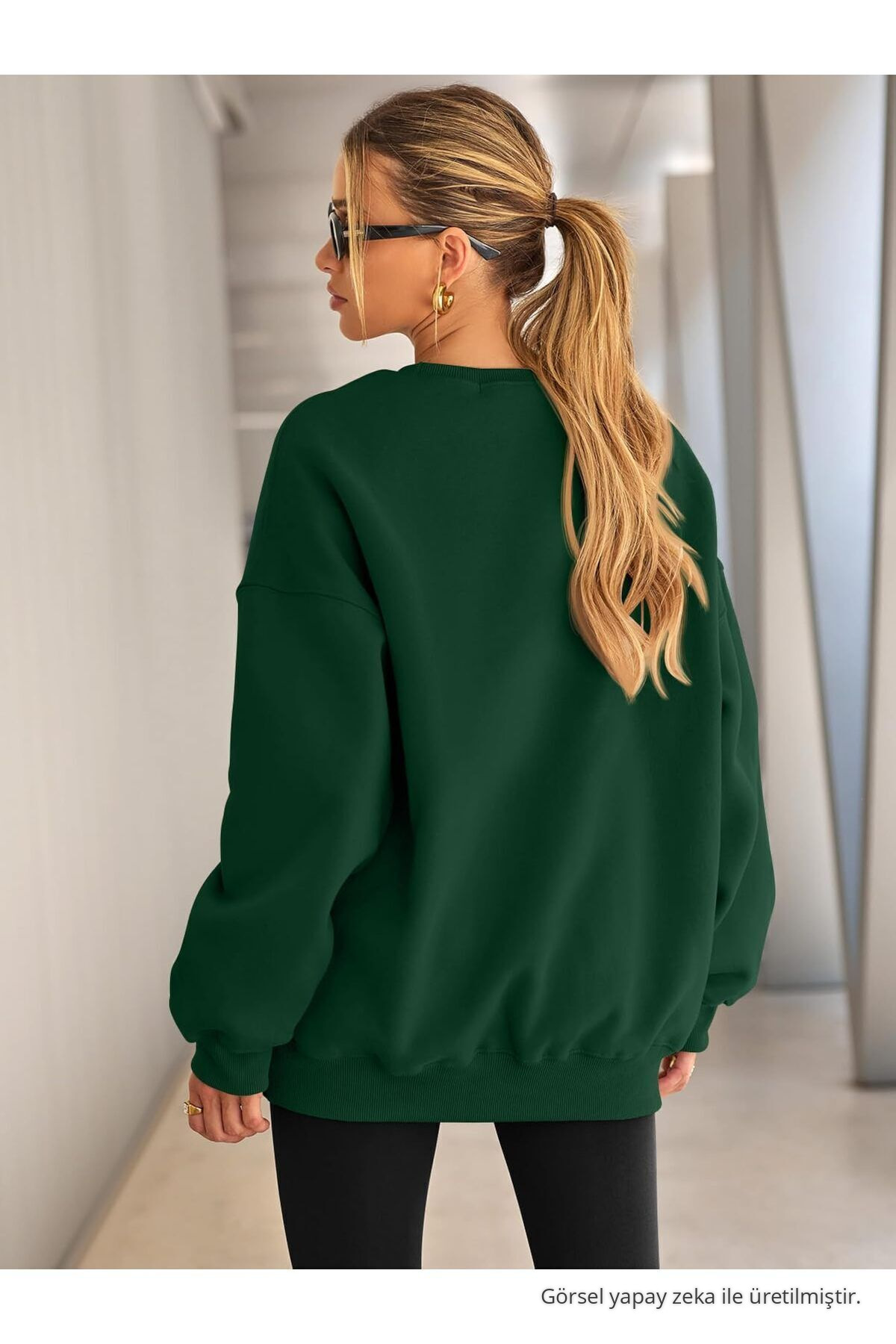 Unisex 3'Lü Çağla Grimelanj ÇAĞLAGRIMELANJSIYAH Bisiklet Yaka Oversize Sweatshirt Paketi 6