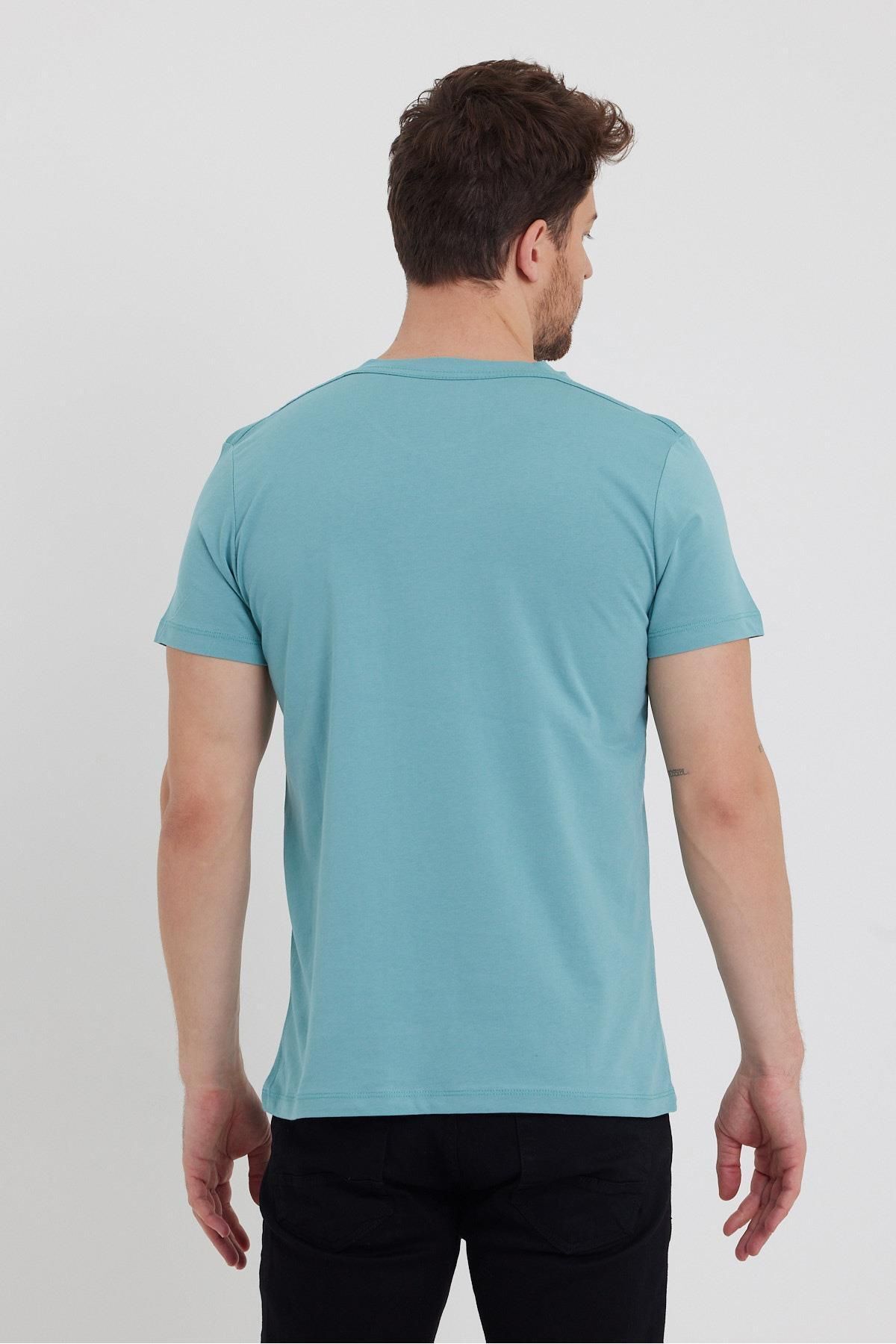 Erkek Bisiklet Yaka Slim Basic ÇAĞLA Tişört 3