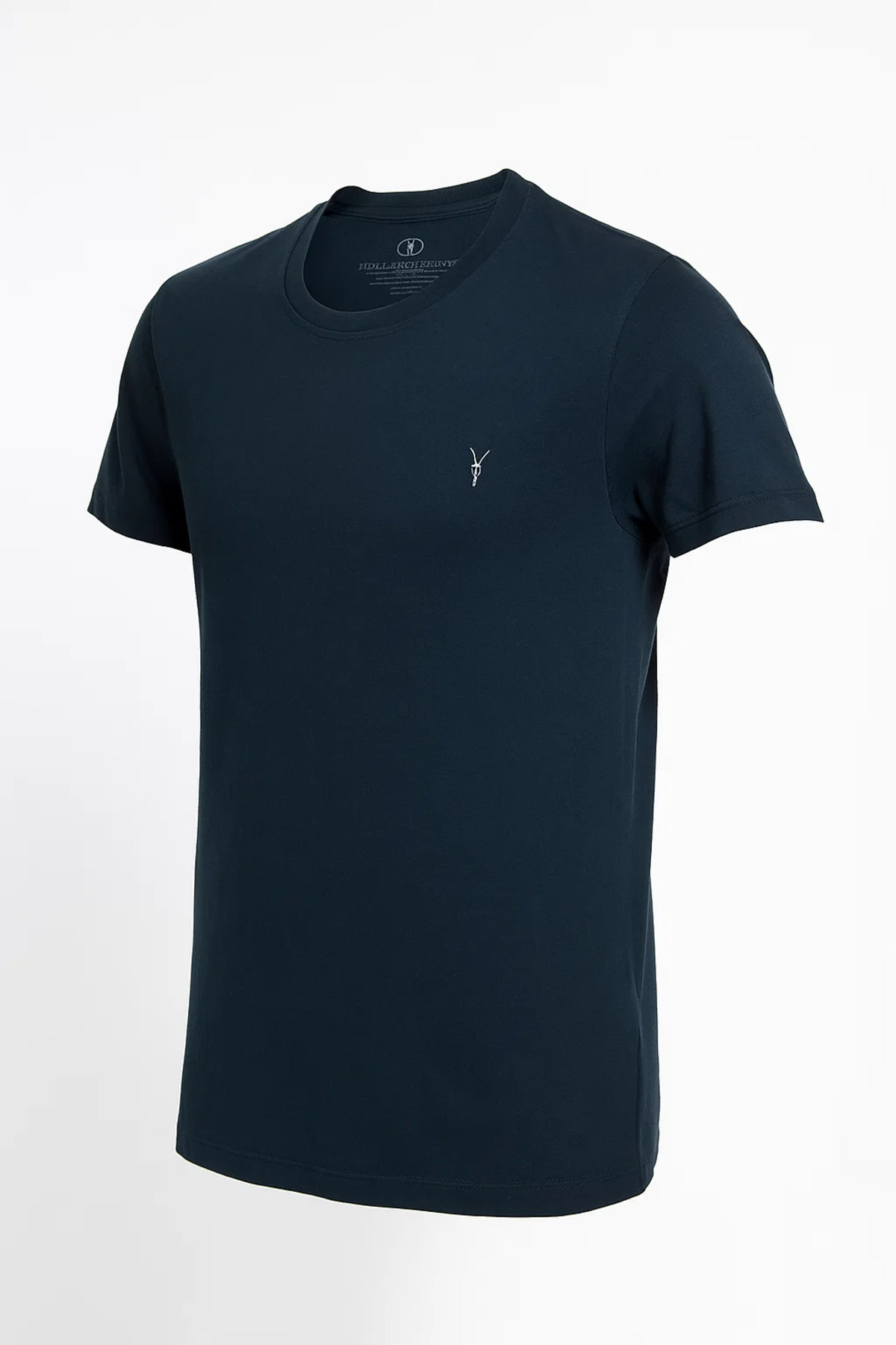 Erkek LACİVERT %100 Pamuk Slim Fit Bisiklet Yaka Kısa Kollu Tişört 4
