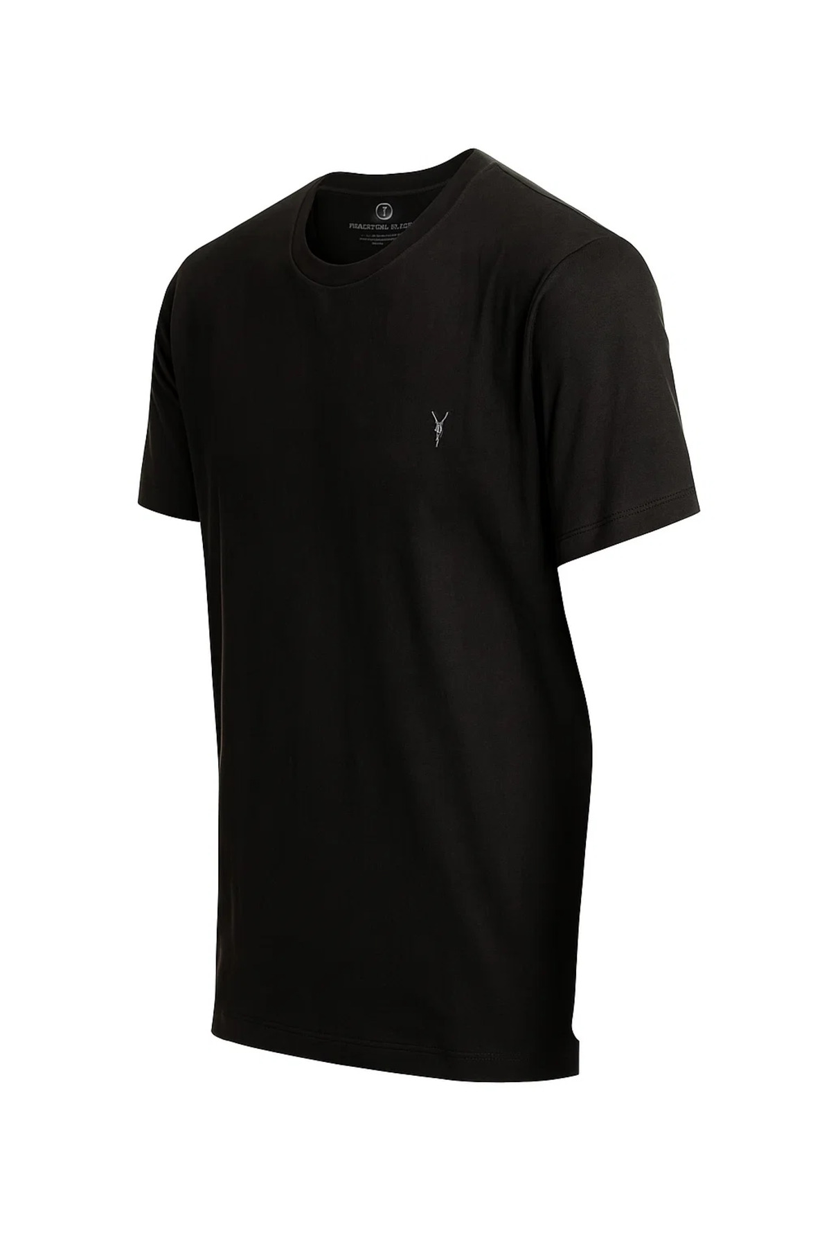 Erkek SİYAH %100 Pamuk Slim Fit Bisiklet Yaka Kısa Kollu Tişört 5