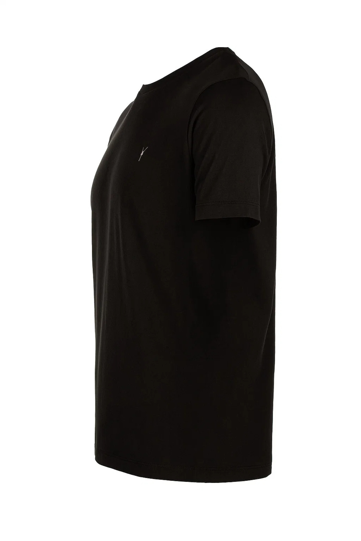 Erkek SİYAH %100 Pamuk Slim Fit Bisiklet Yaka Kısa Kollu Tişört 4