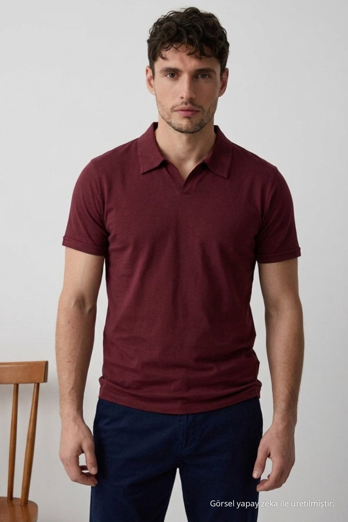 Erkek Polo Yaka Premium Comfort Spor Bordo Tişört 3