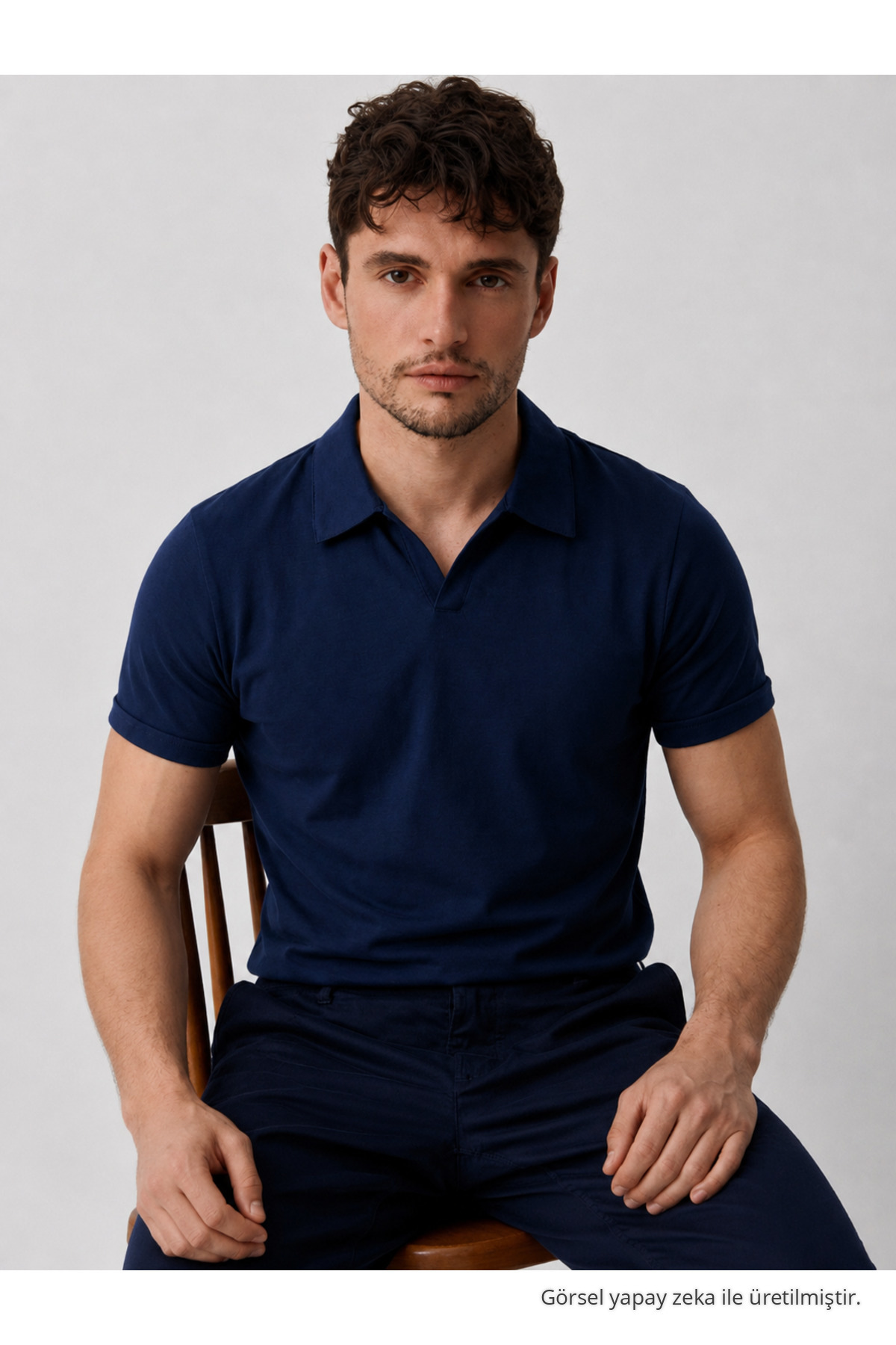 Erkek Polo Yaka Premium Comfort Spor LACİVERT Tişört 5