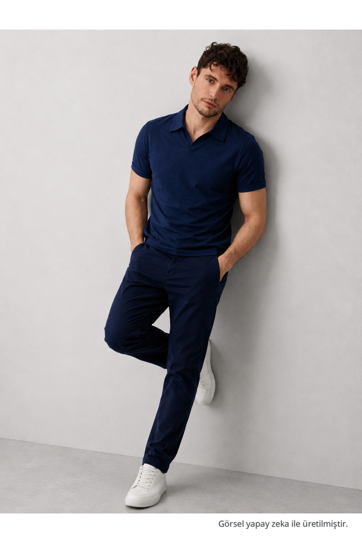 Erkek Polo Yaka Premium Comfort Spor LACİVERT Tişört 6