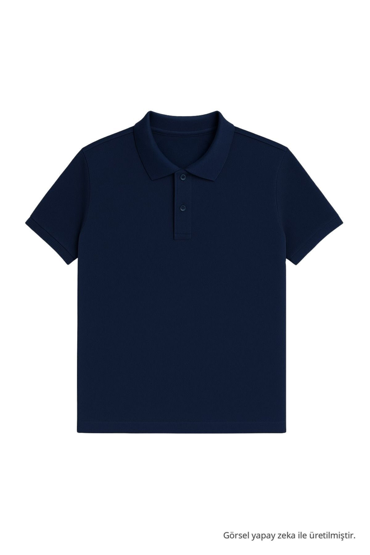 Erkek T-shirt 5-li Polo Yaka - Siyah-Mavi-Beyaz-Bebemavi-Bordo 7