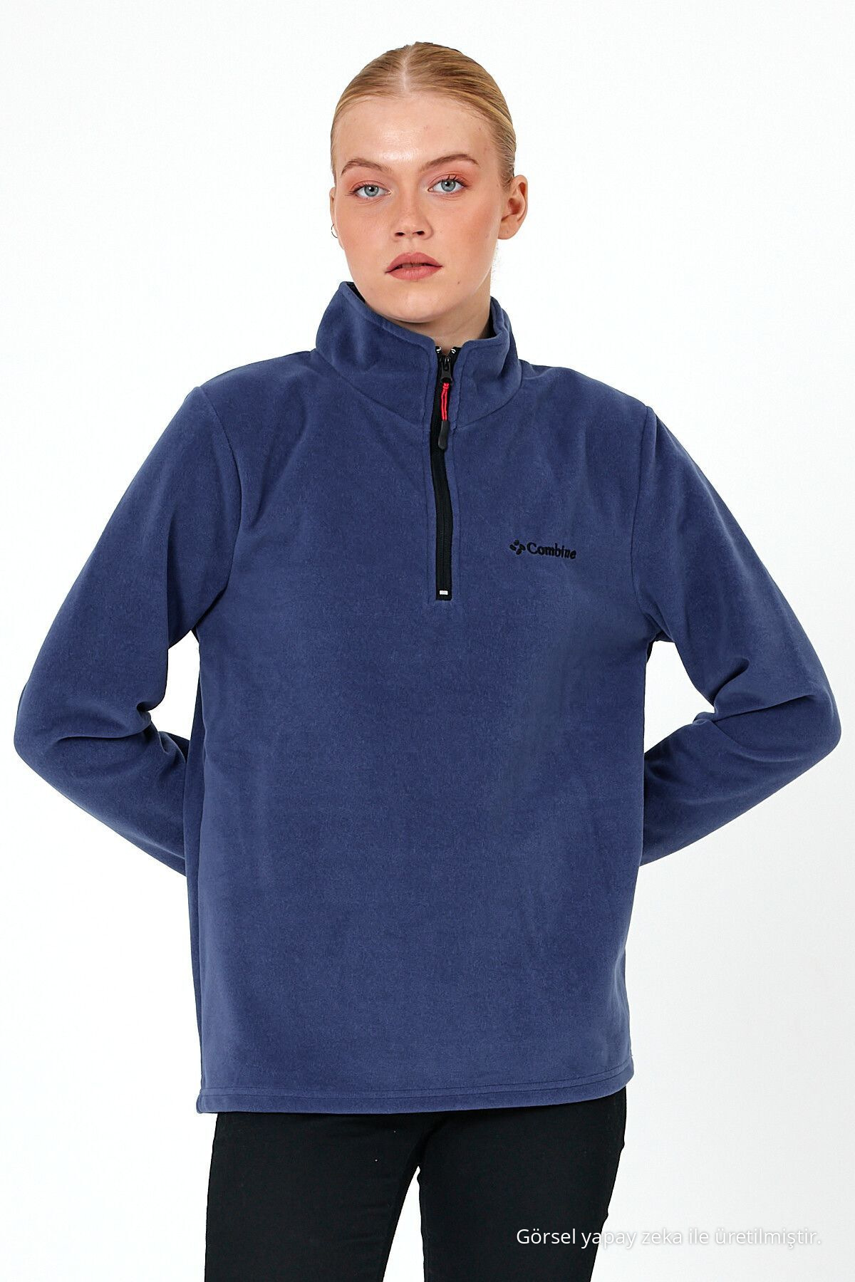 Kadın İNDİGO Polar Yarım Fermuarlı Outdoor Polar Ceket Tactical Flecee 4