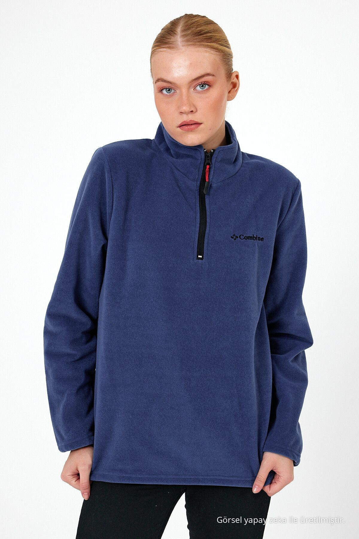 Kadın İNDİGO Polar Yarım Fermuarlı Outdoor Polar Ceket Tactical Flecee 5
