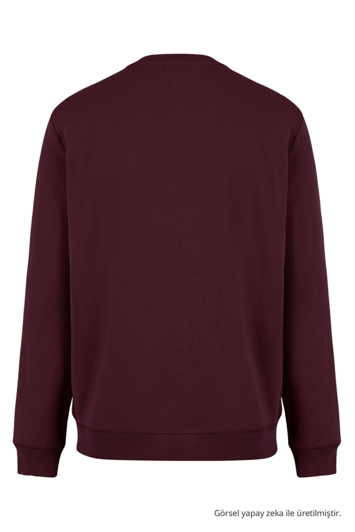 Erkek Kışlık Salaş Basic Bordo Sweatshirt 6
