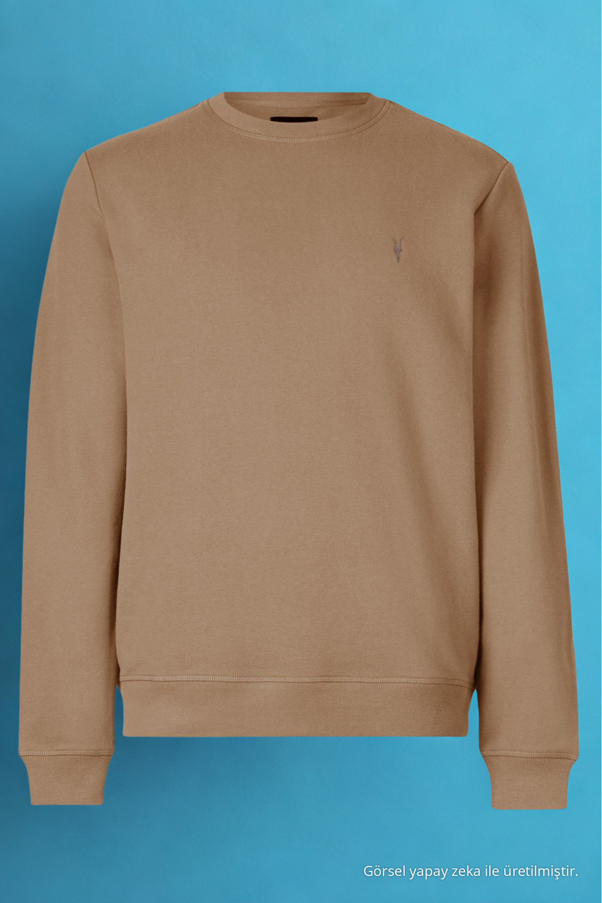 Erkek Kışlık Salaş Basic Karamel Sweatshirt 5