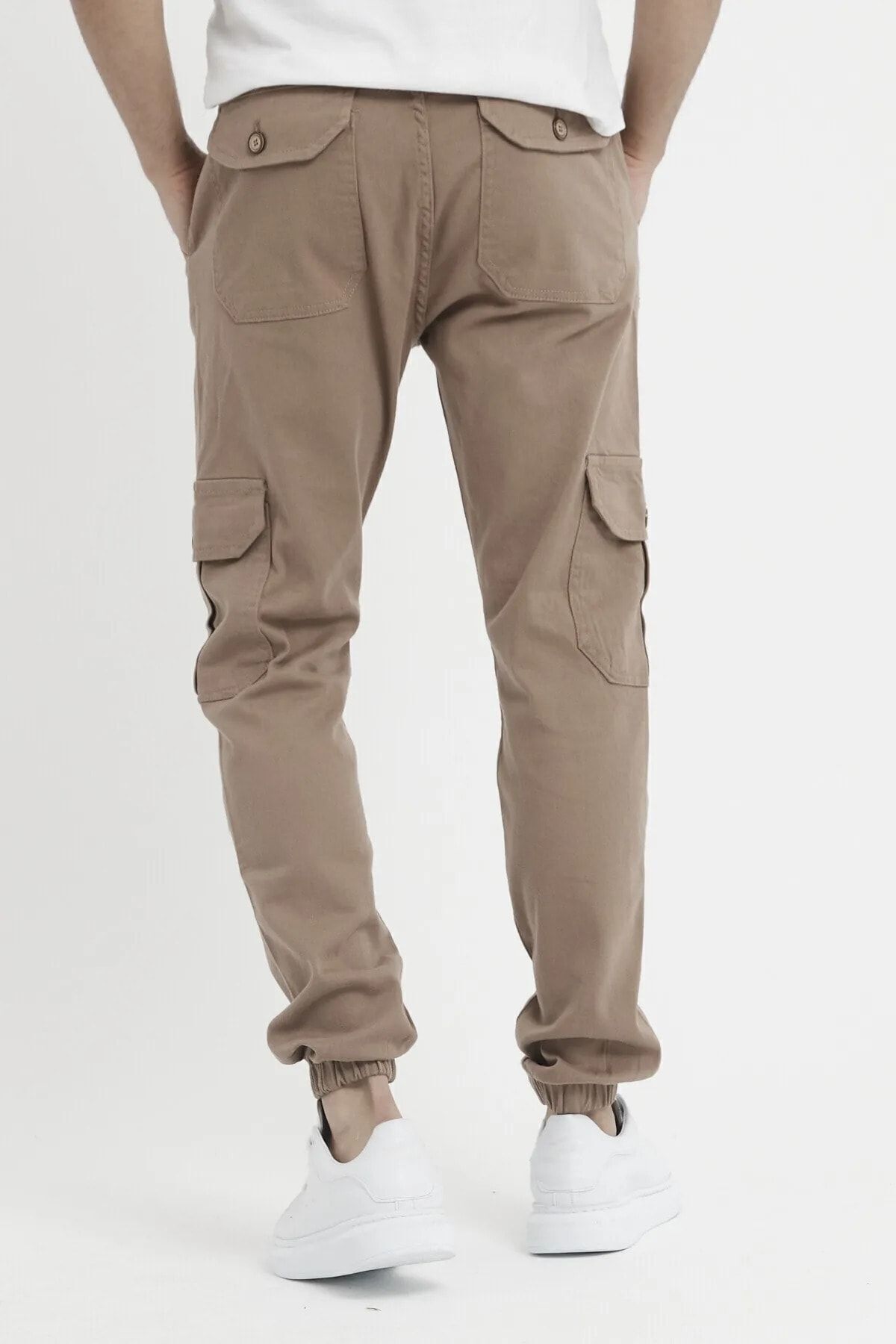 2 Li Paçası Lastikli Pantolon Taş-camel Çok Renkli 5