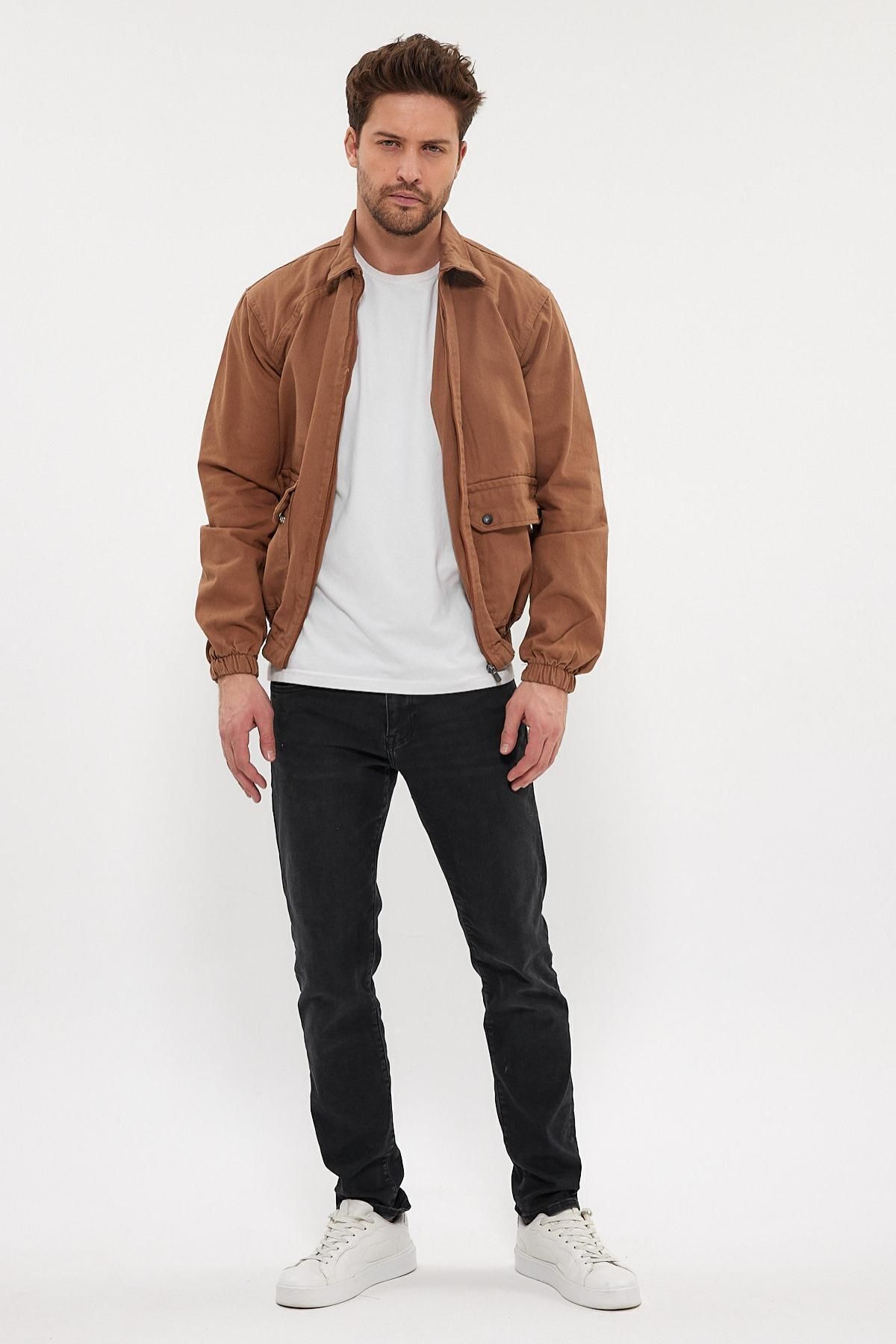 Unisex Streetwear Stil Jean Rahat Ve Tarz Fermuarlı Kot Ceket 4