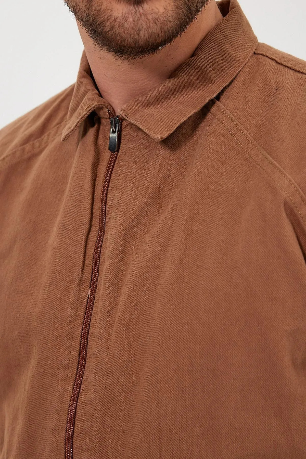 Unisex Streetwear Stil Jean Rahat Ve Tarz Fermuarlı Kot Ceket 3
