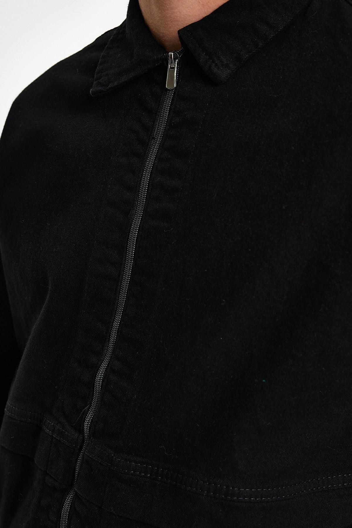 Unisex CoolStil Rahat ve Tarz Jean Sokak Modası Kot Ceket Siyah 5